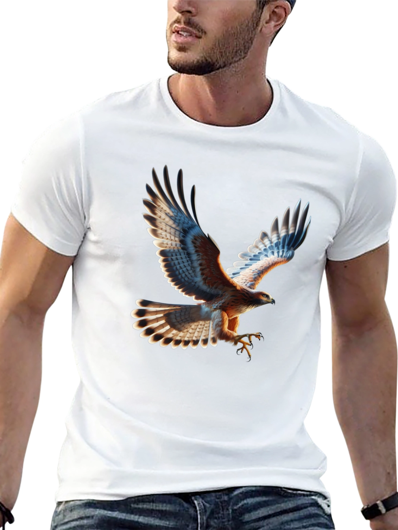 Eagle Graphic T-Shirt - Stylish Bird Print Tee