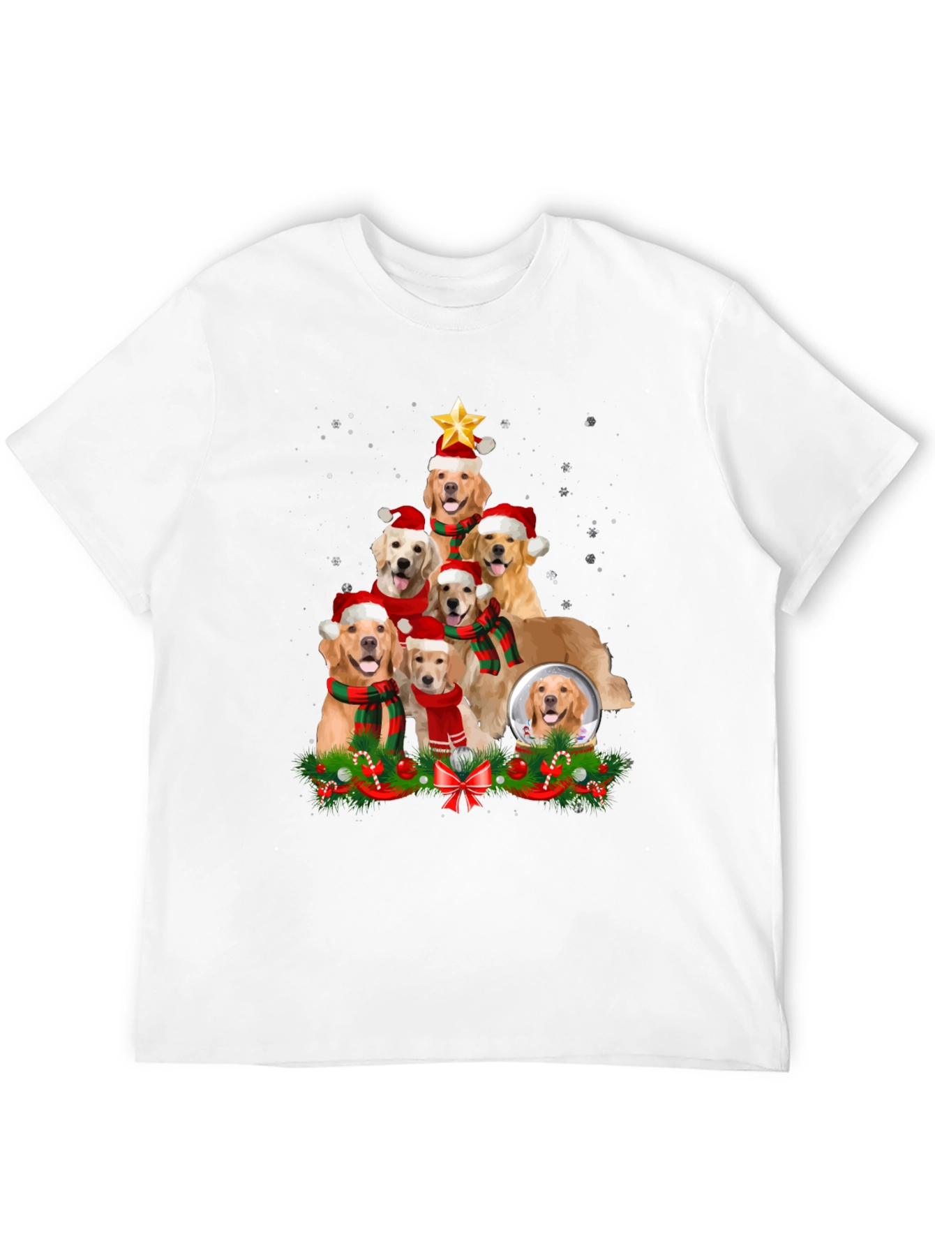 Golden Retriever Christmas Tree T-Shirt