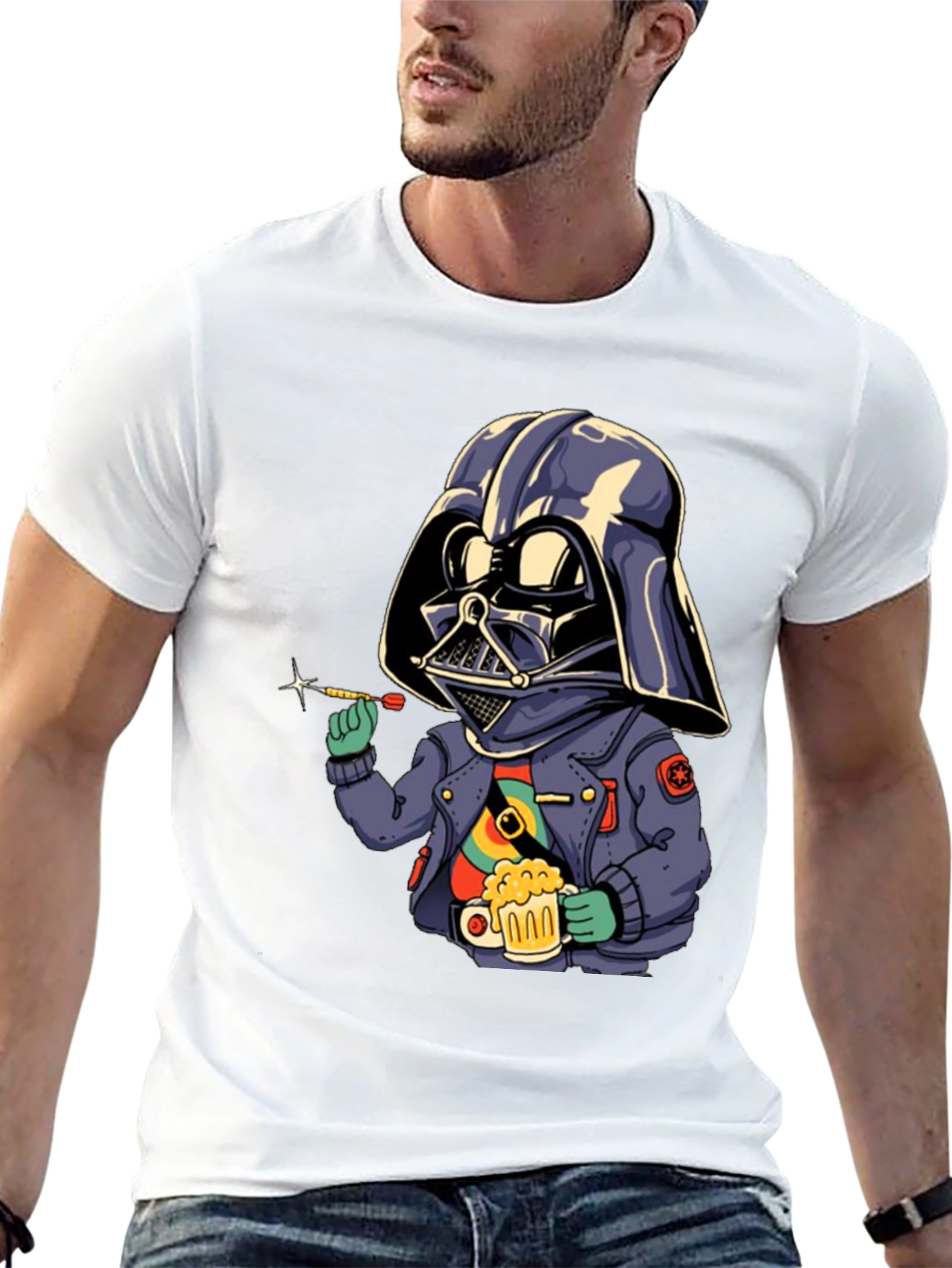Darth Vader Dart Player Black T-Shirt