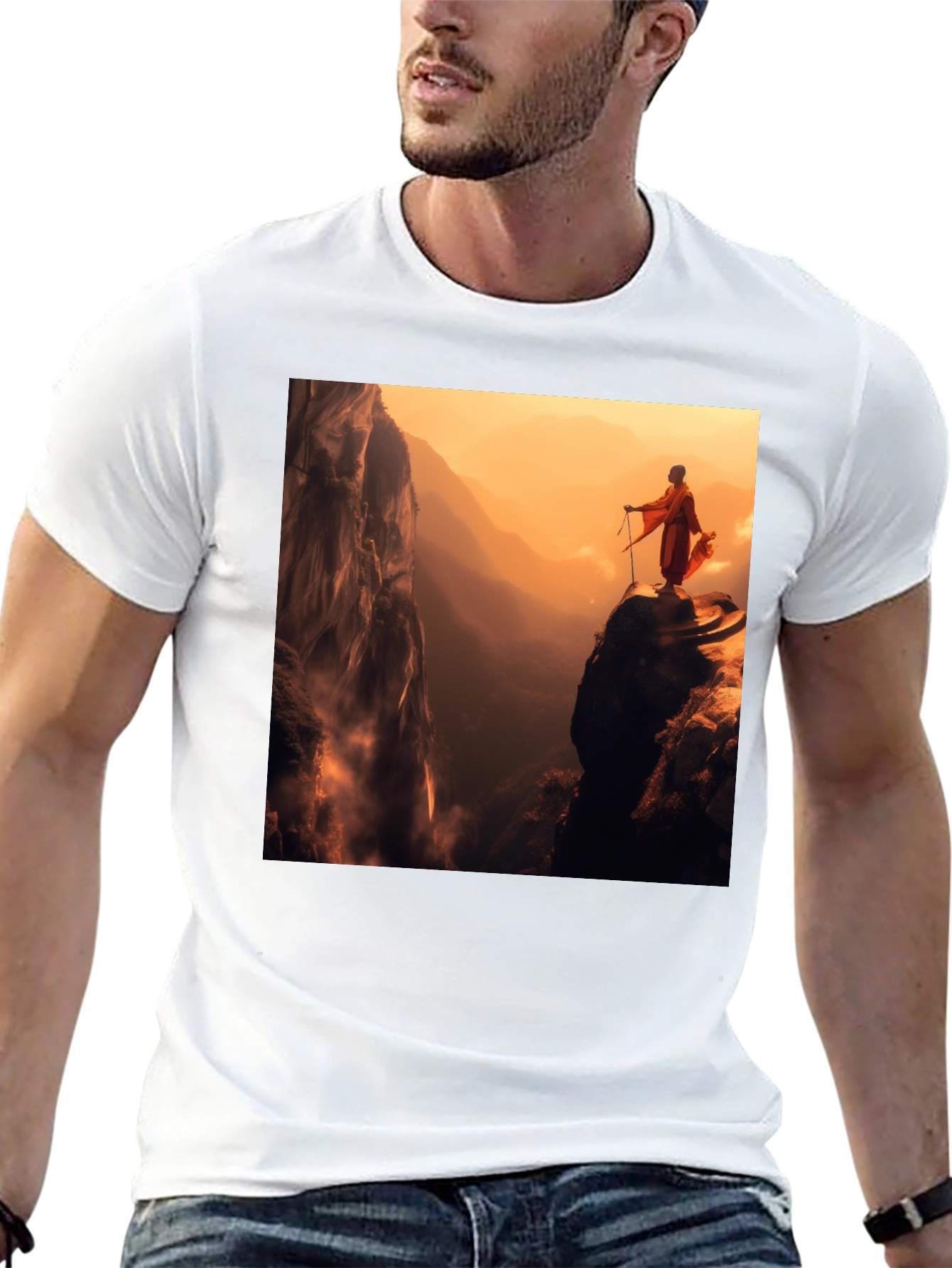 Monk Mountain View Black T-Shirt