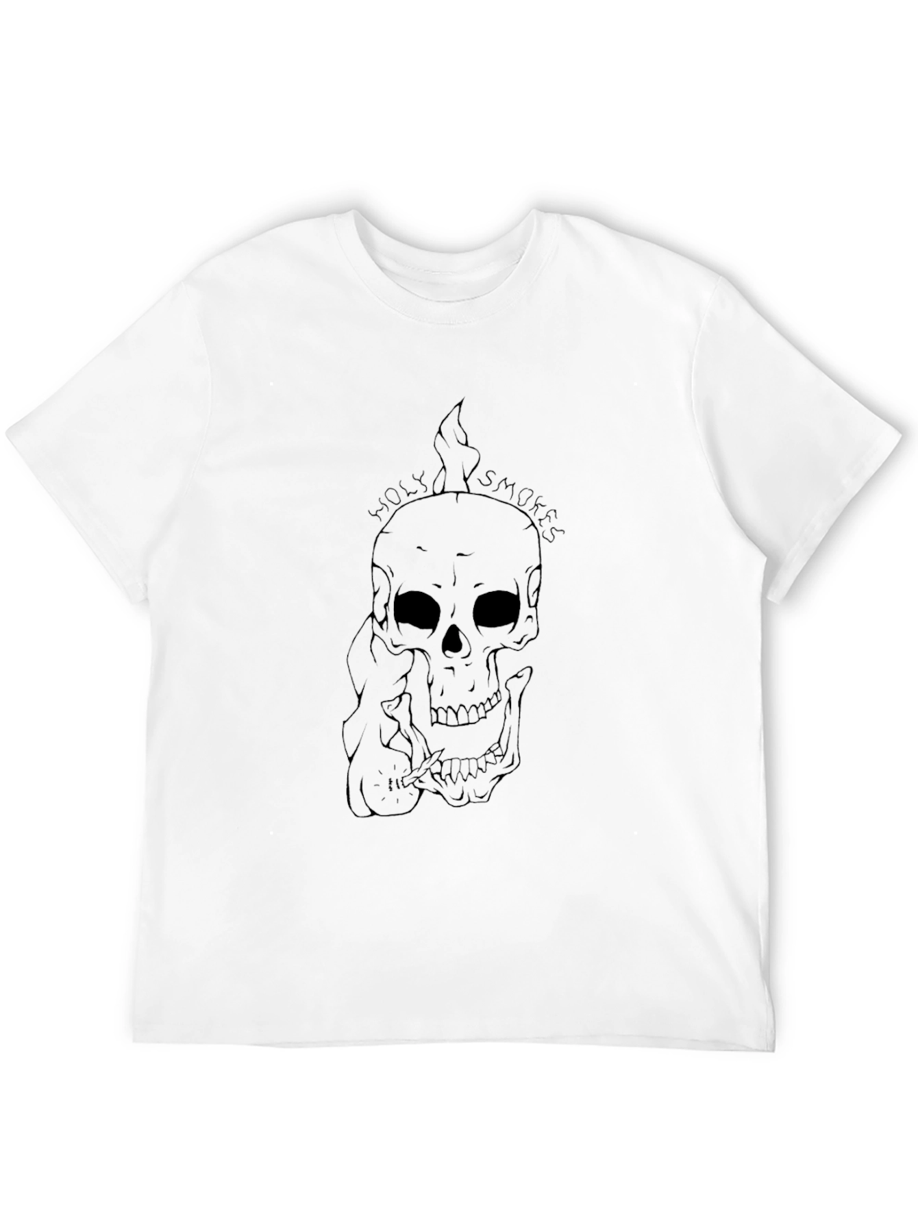 Skull Holy Smokes Black T-Shirt