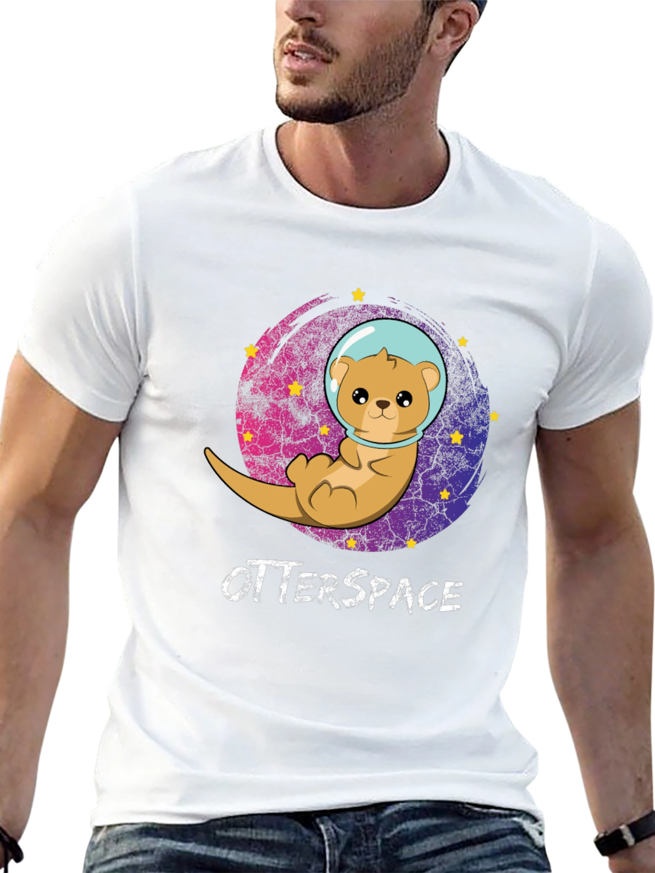 Otterspace T-Shirt: Cute Space Otter Design