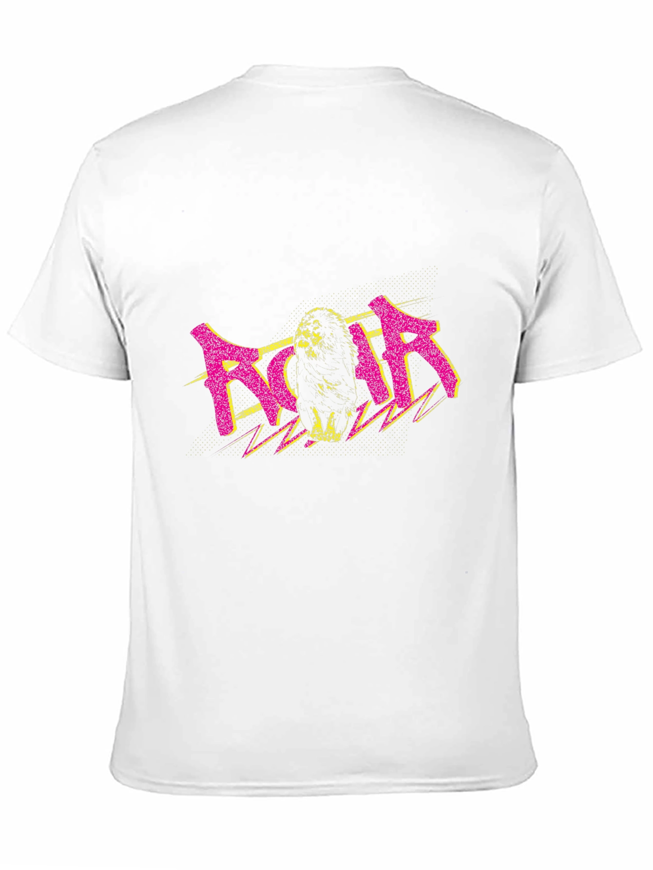 Roar Lion Graphic Tee - Black Crew Neck T-Shirt