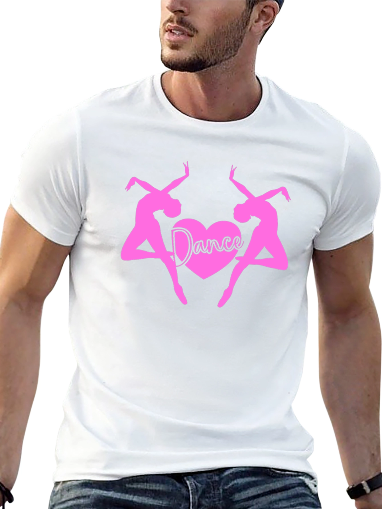 Dance Heart T-Shirt - Pink Ballerina Design