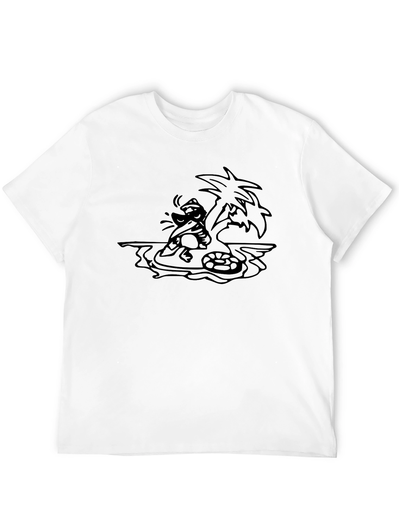 Island Escape Black Graphic Tee