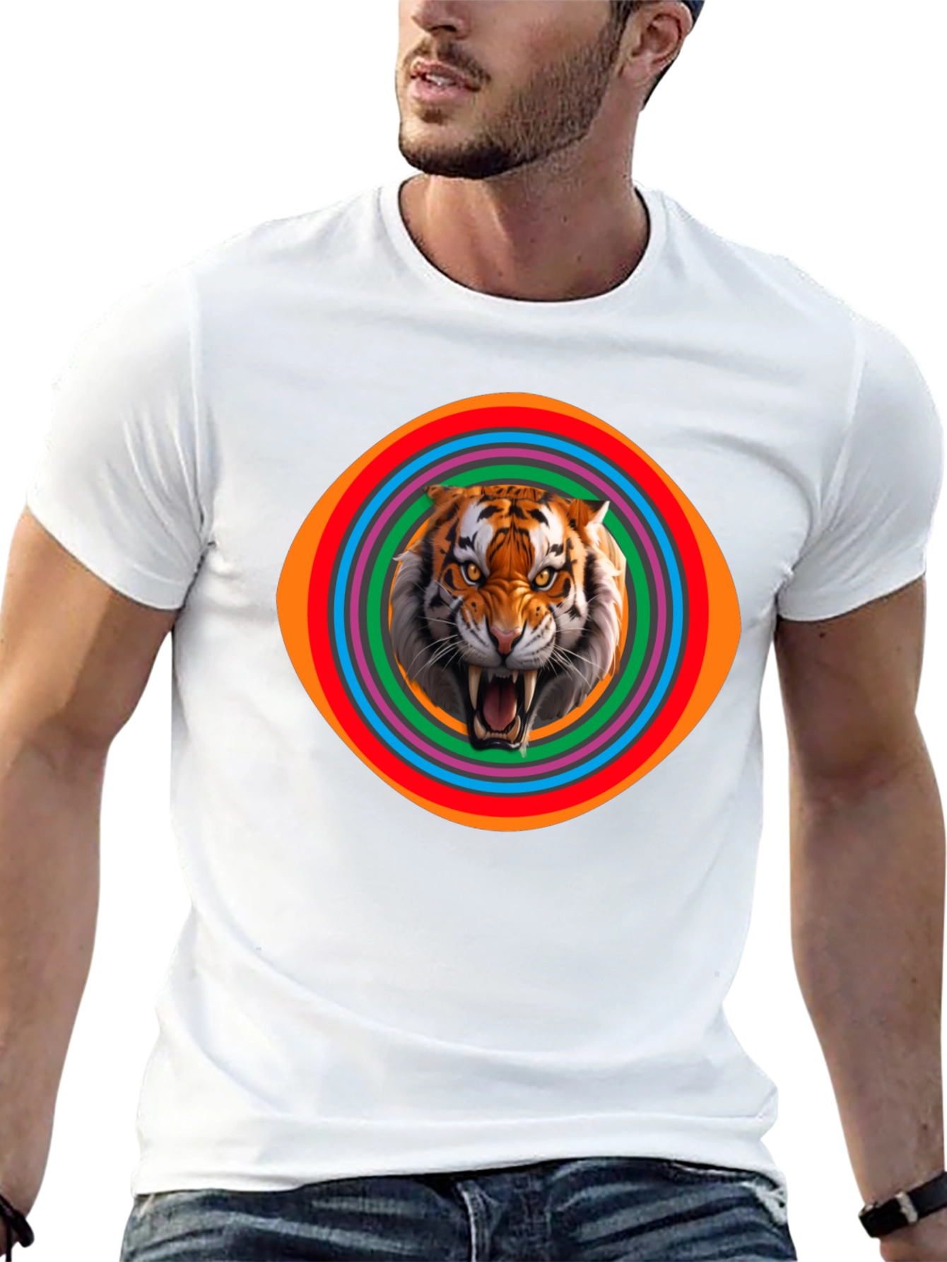 Tiger Graphic Tee - Mens Black T-Shirt