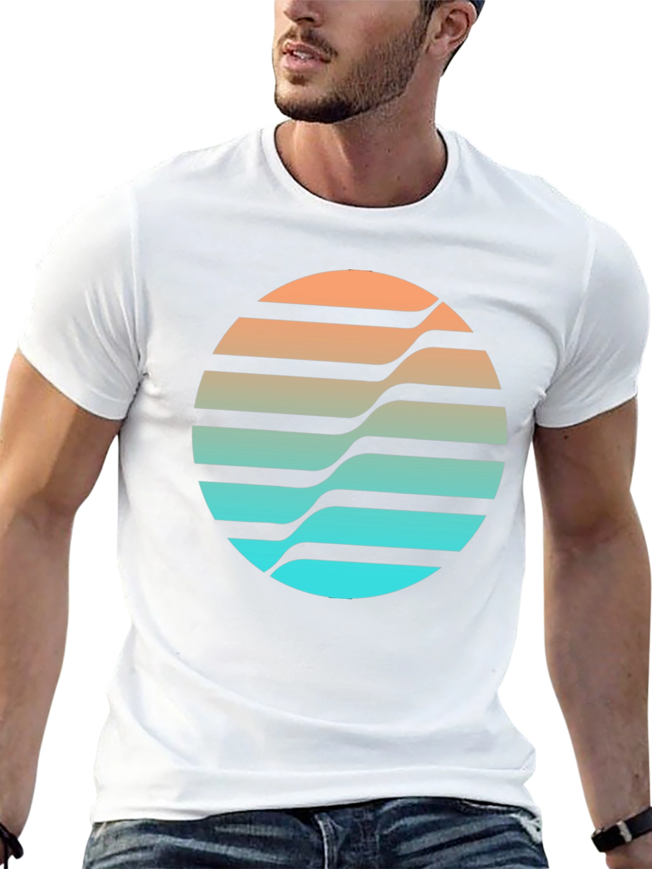 Retro Wave Circle Graphic Tee