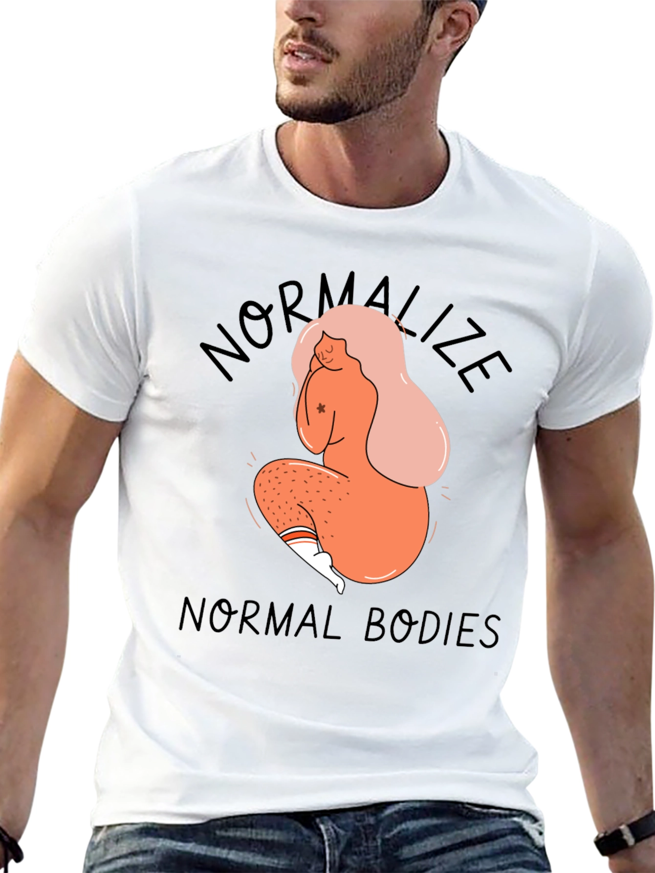 Normalize Normal Bodies Black Graphic Tee