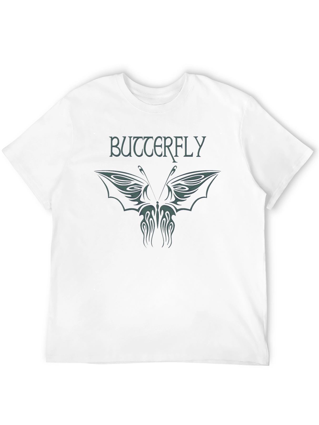 Butterfly Tribal Design Black T-Shirt