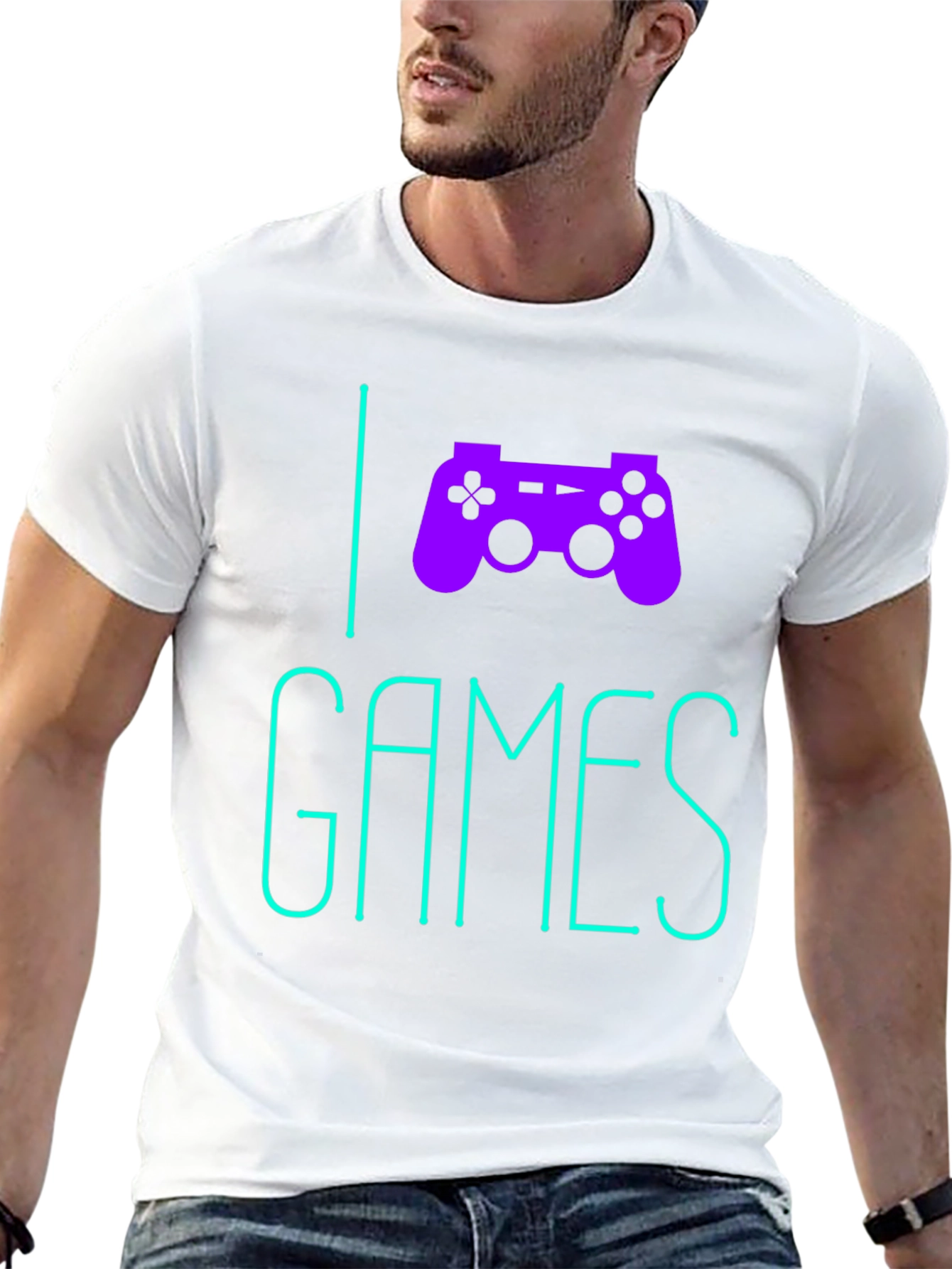 I Love Games Graphic Tee - Black