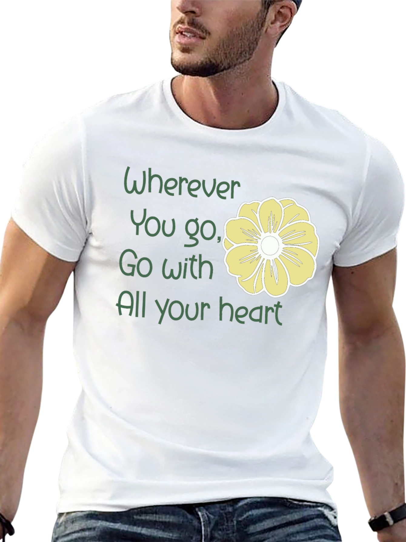 Wherever You Go T-Shirt with Floral Accent