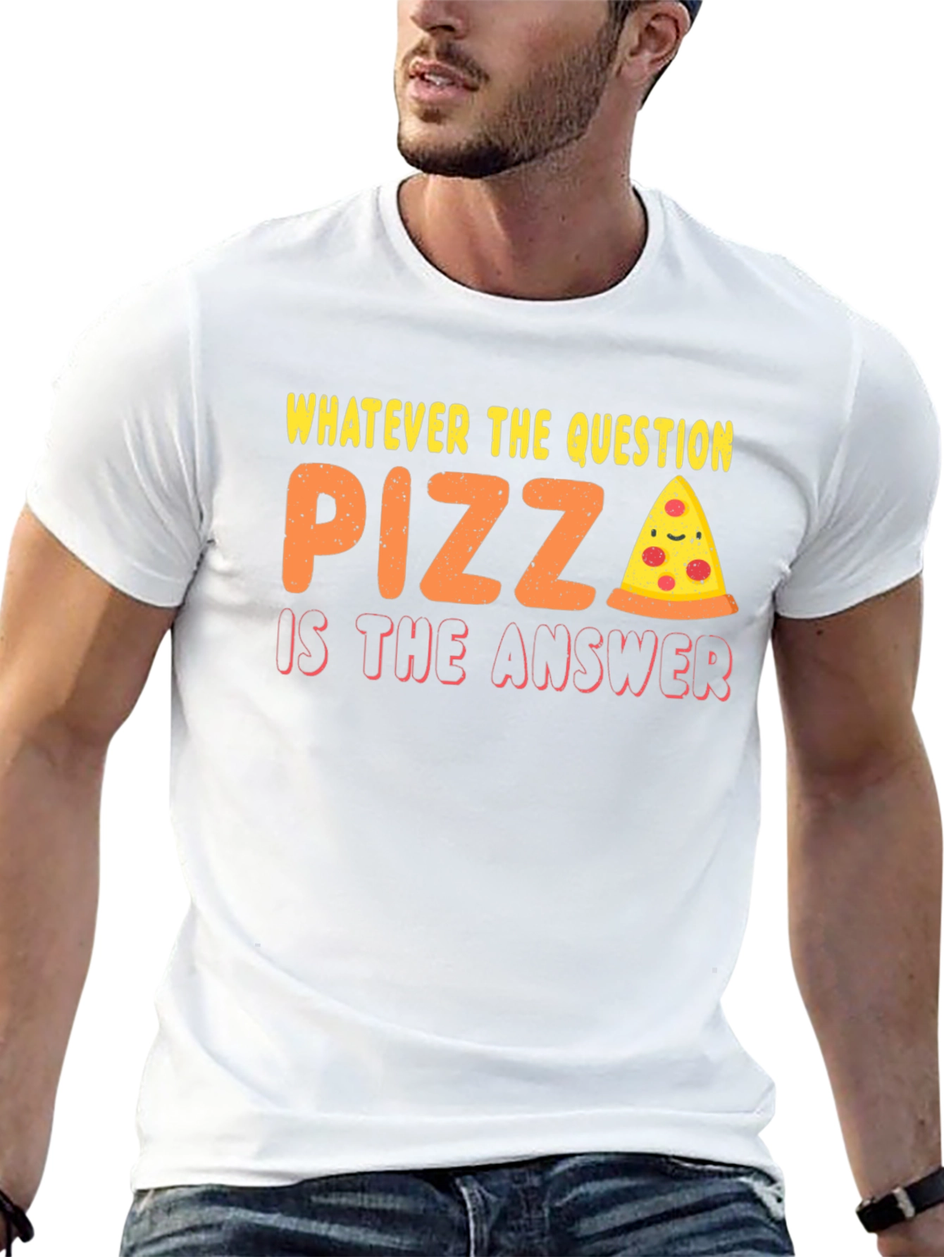 Pizza is The Answer T-Shirt Funny Graphic Tee