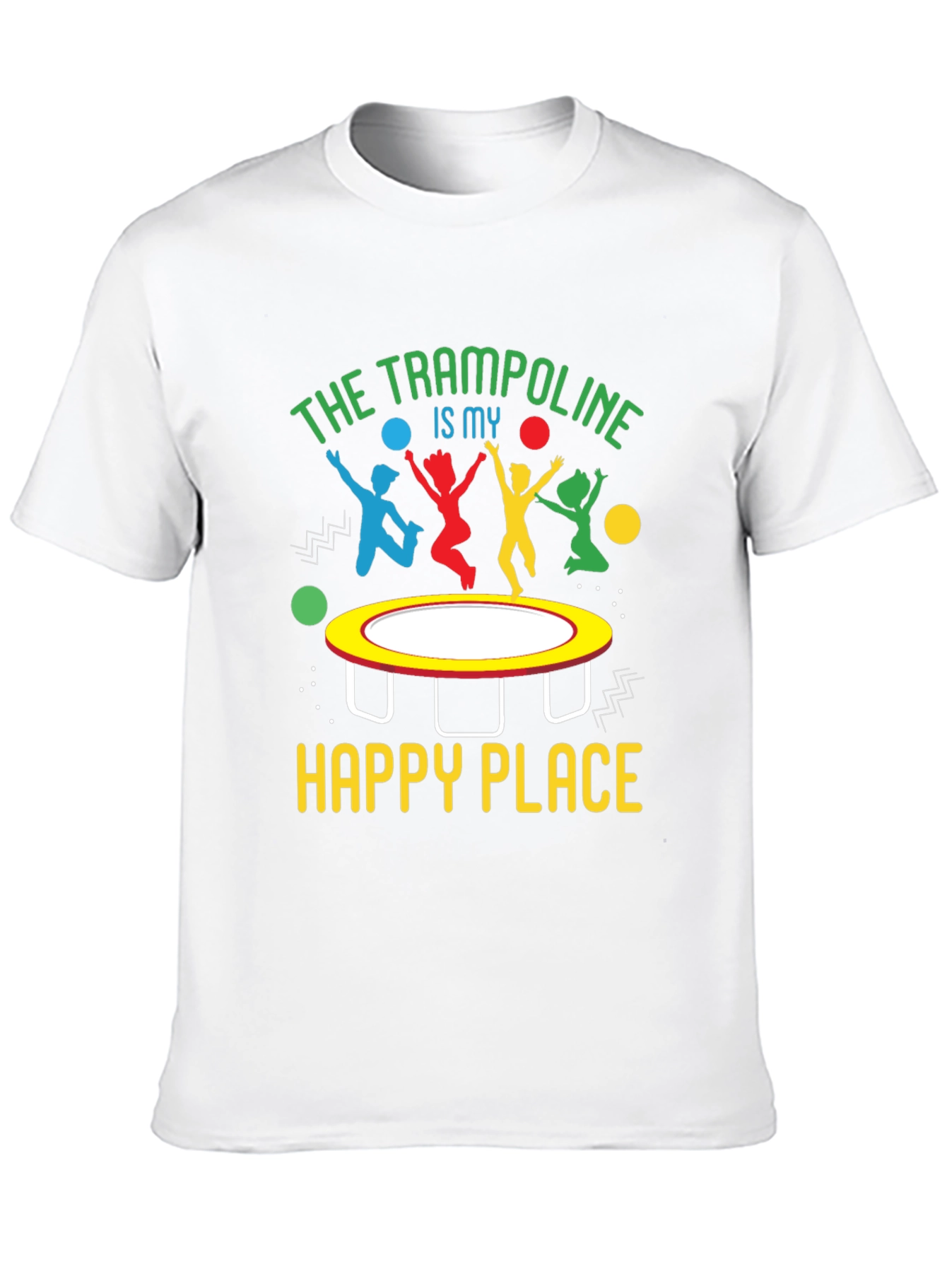Trampoline Happy Place Black T-Shirt