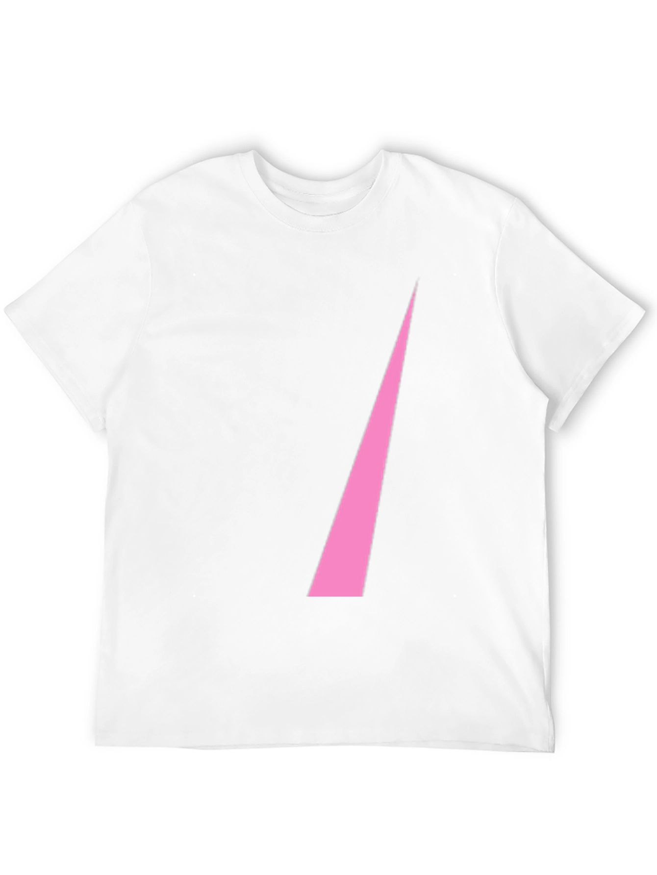 Pink Triangle Graphic Black T-Shirt
