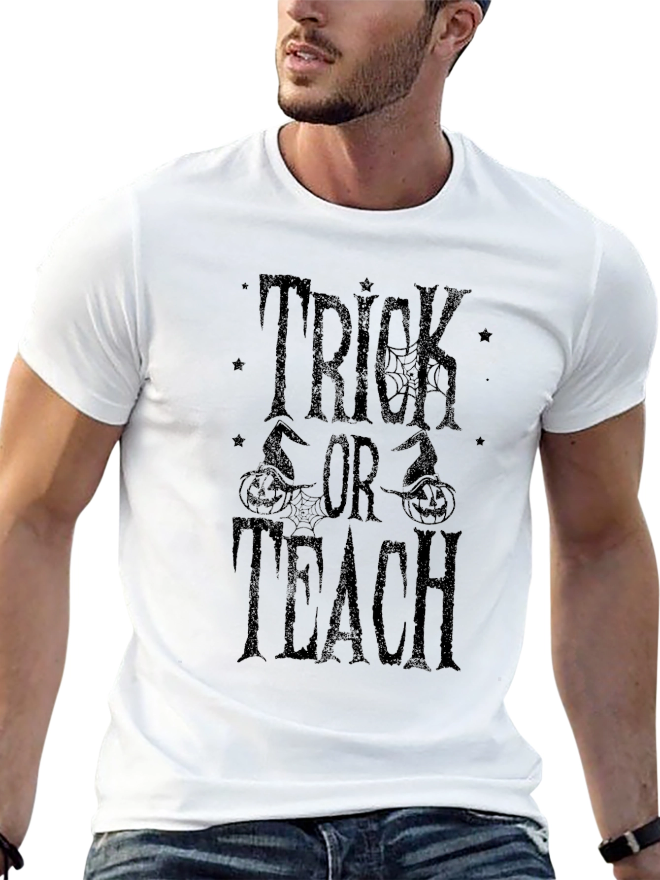 Trick or Teach Halloween T-Shirt - Black