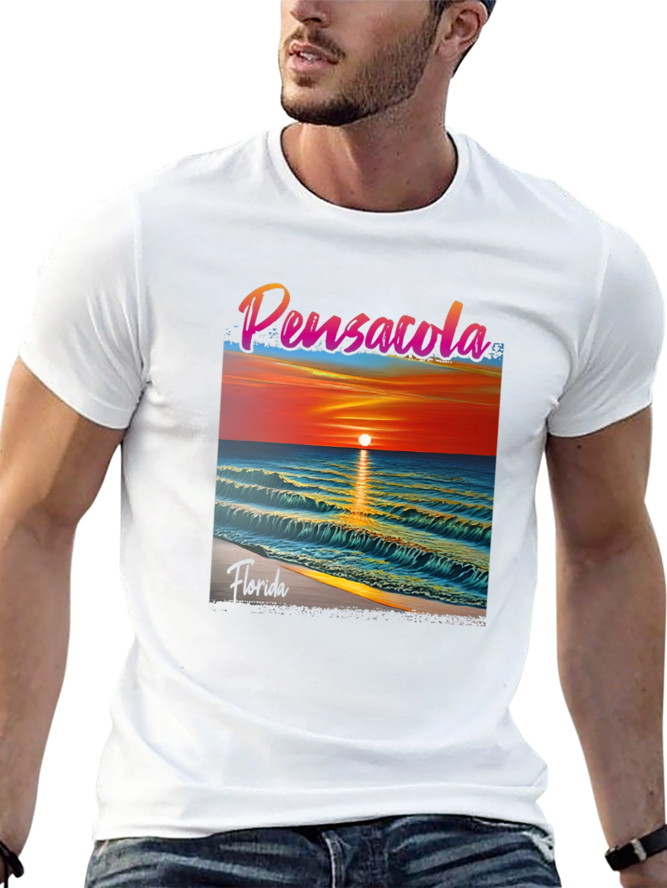 Pensacola Florida Sunset Graphic T-Shirt