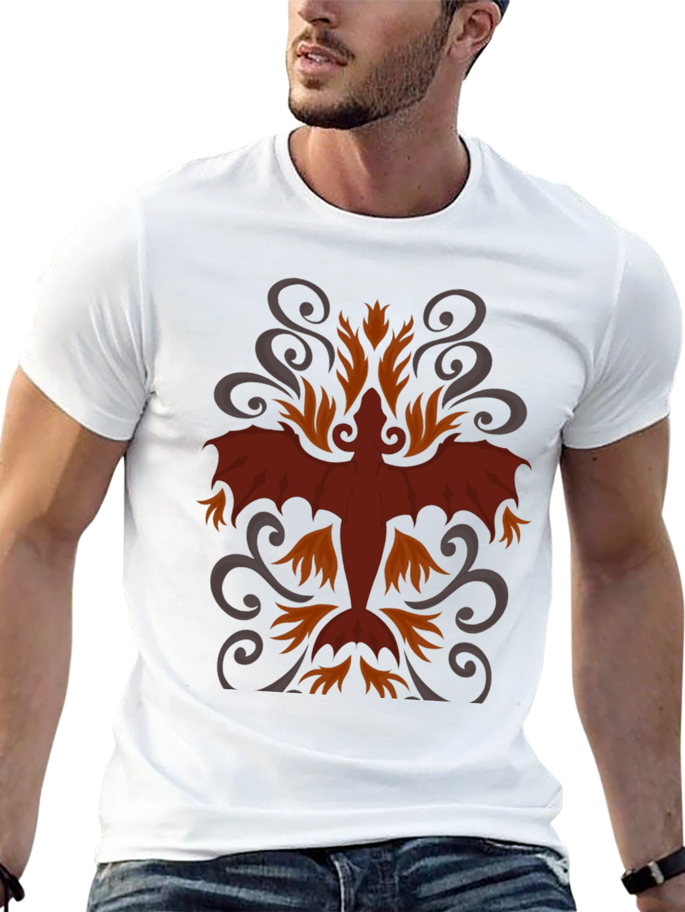 Dragon Graphic Tee - Stylish Mens Black T-Shirt