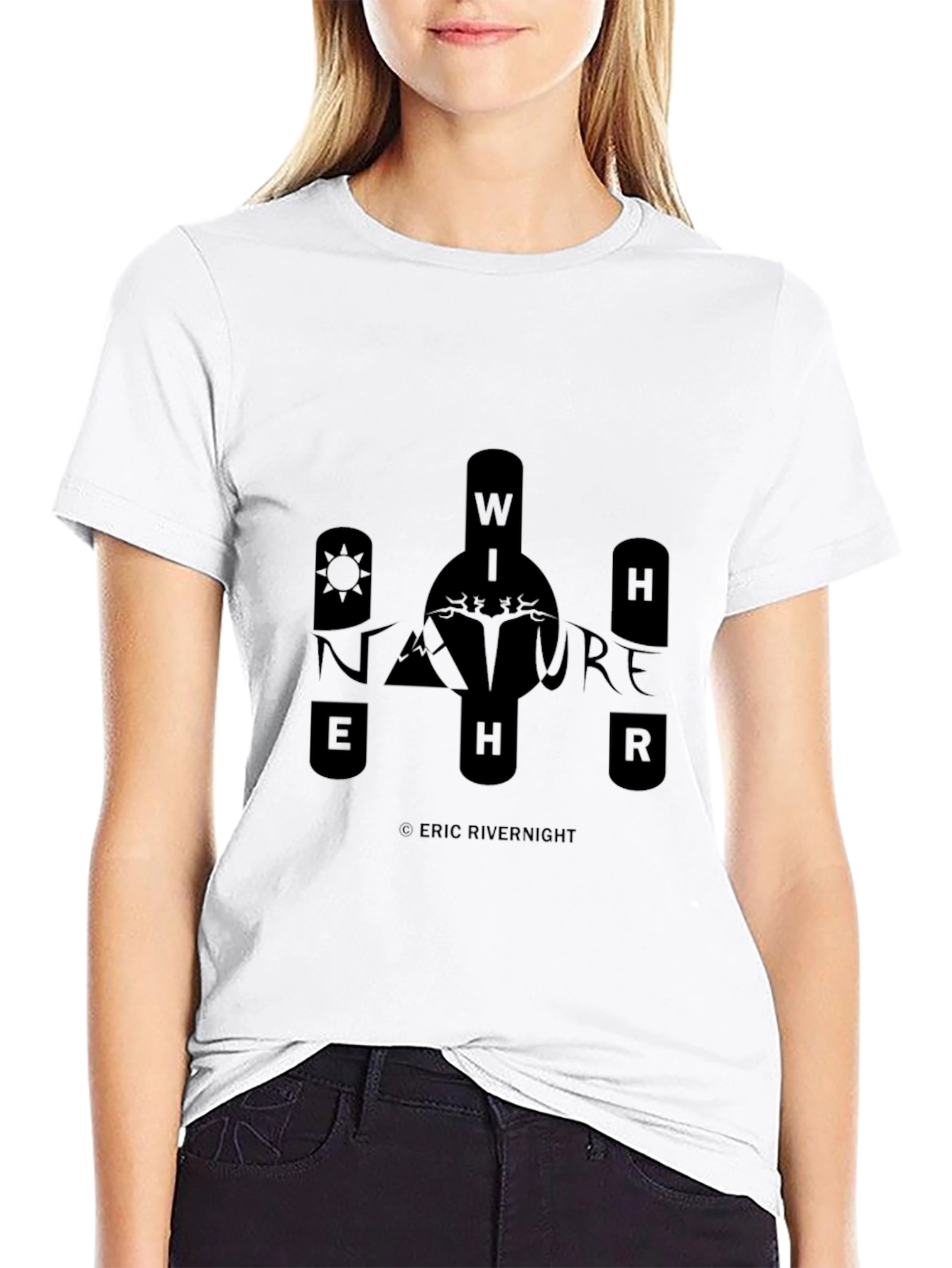 Nature Graphic Black T-Shirt