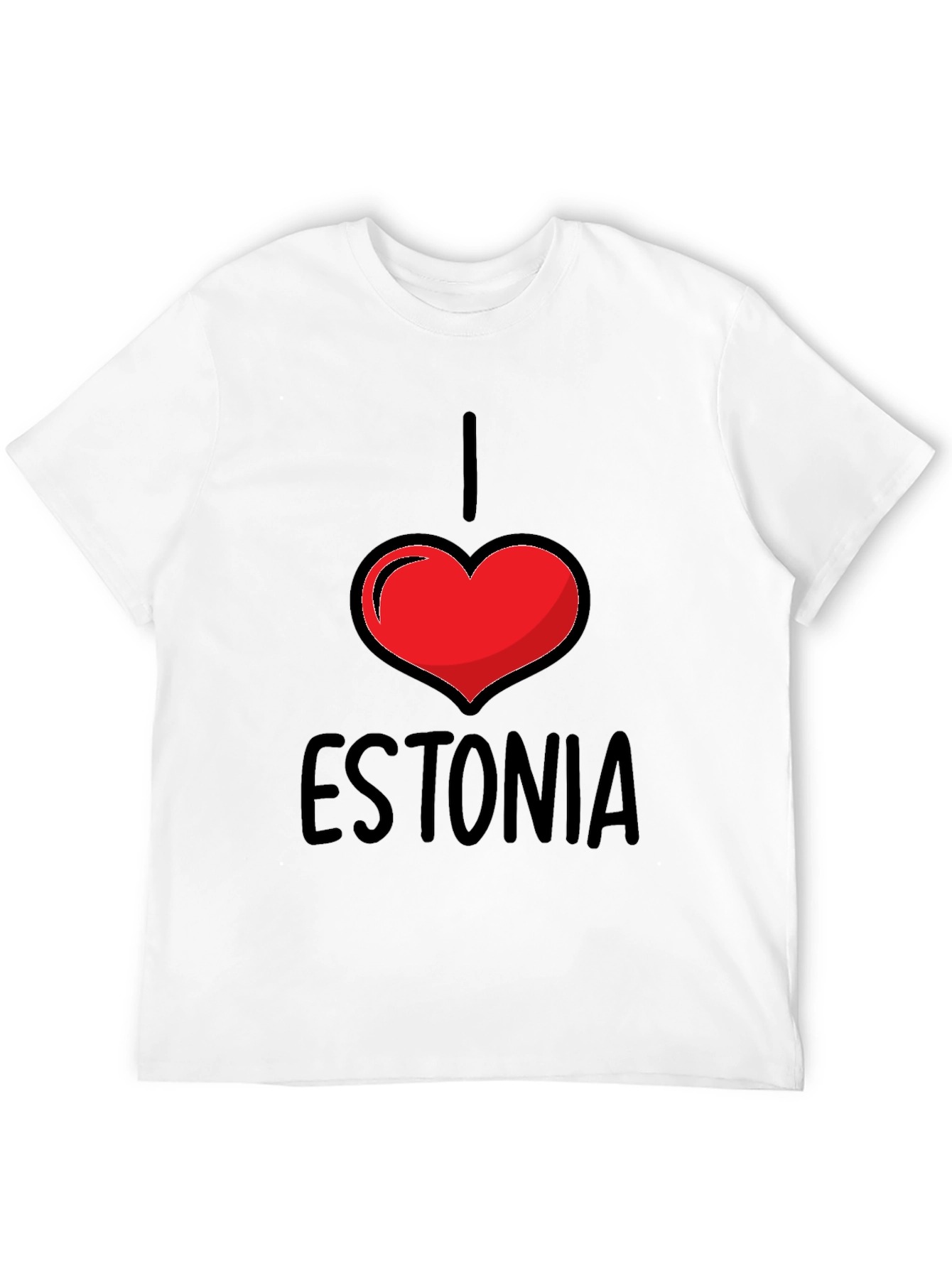 I Heart Estonia Black T-Shirt