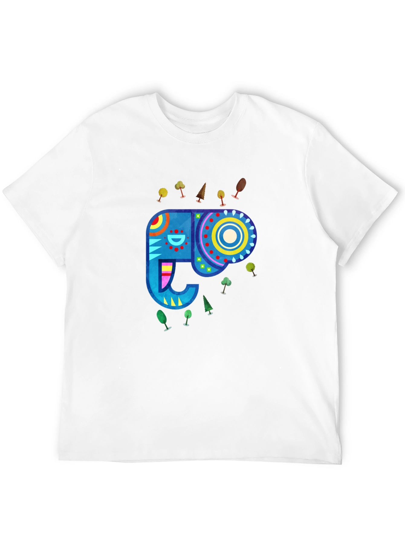Elephant Graphic T-Shirt - Black Crew Neck Tee