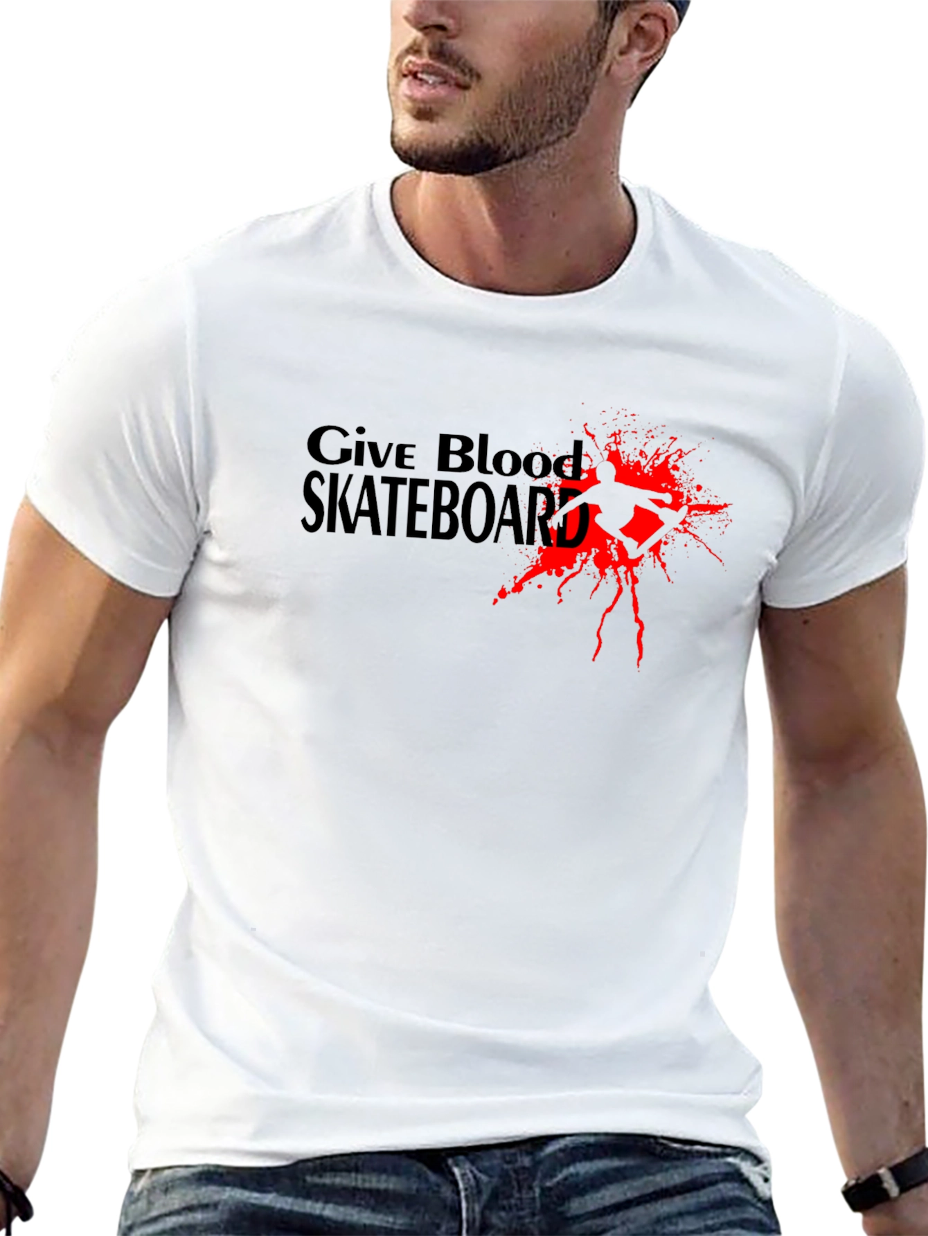 Give Blood Skateboard Graphic Tee
