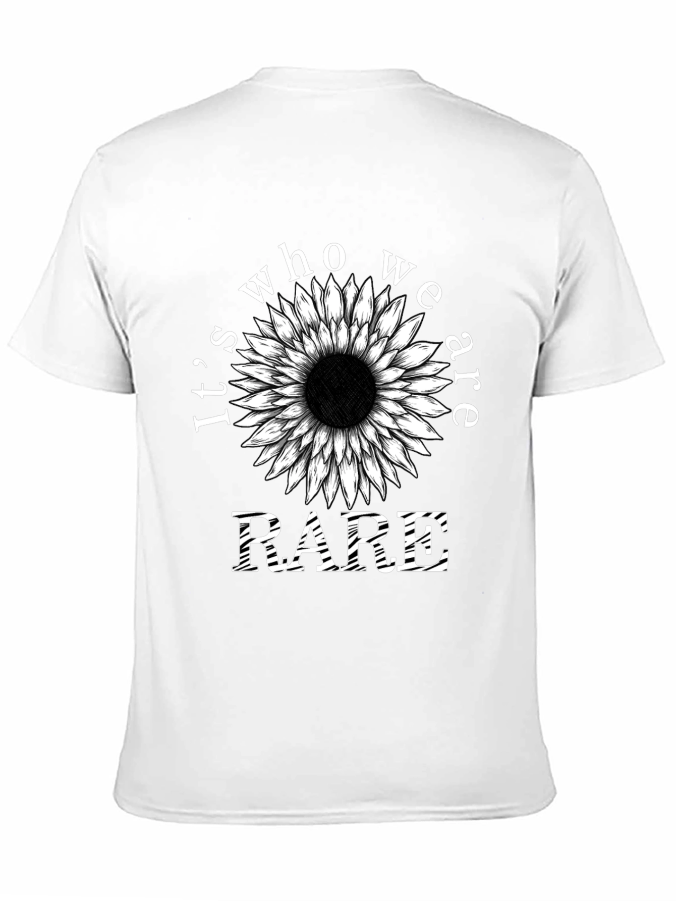 Rare Sunflower Graphic Tee - Black Unisex T-Shirt