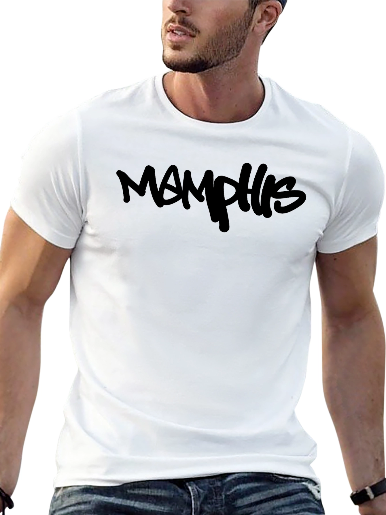 Mens Memphis Black Graphic Tee - Casual Style