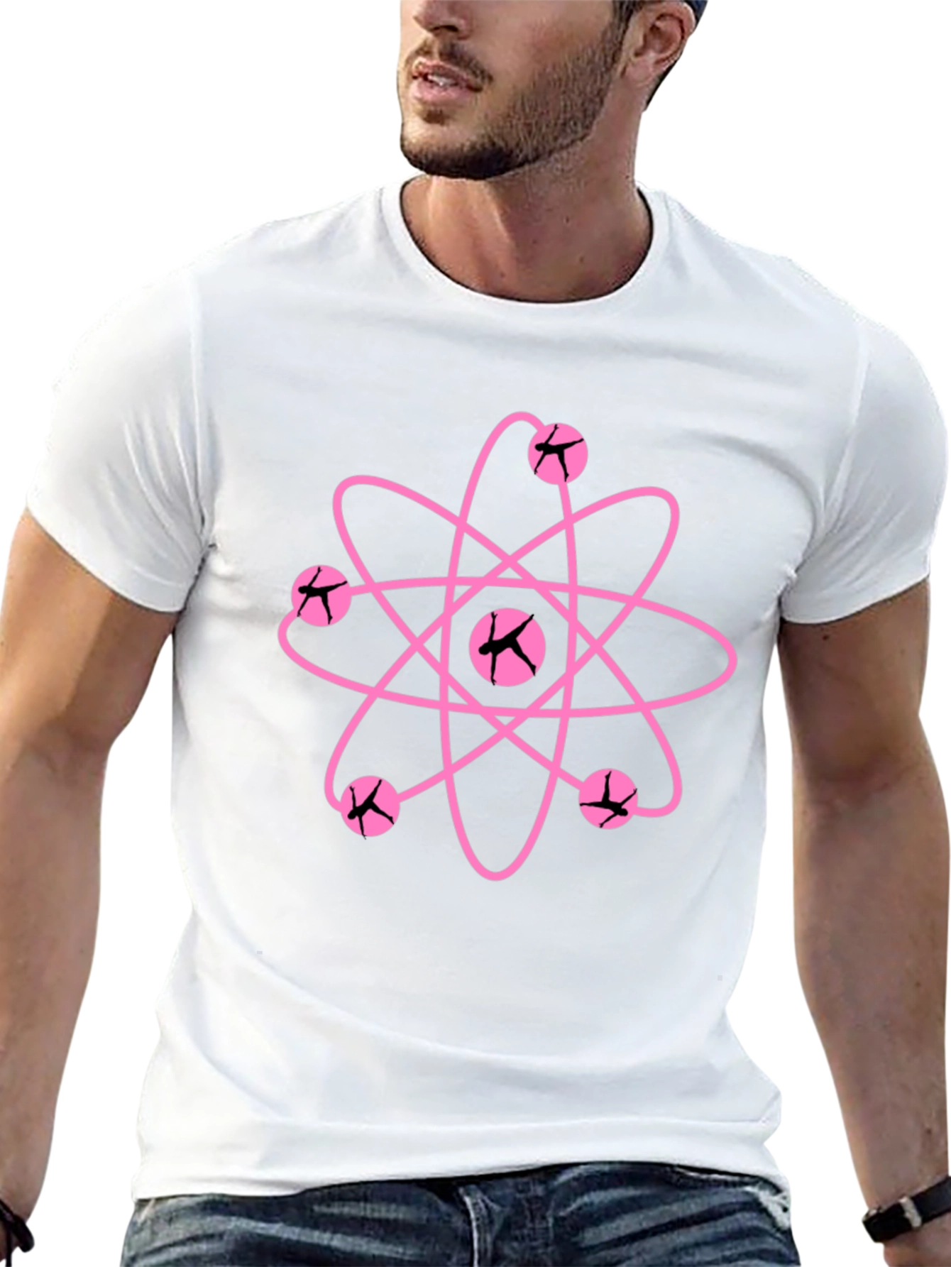 Atomic Pink Graphic Tee - Black