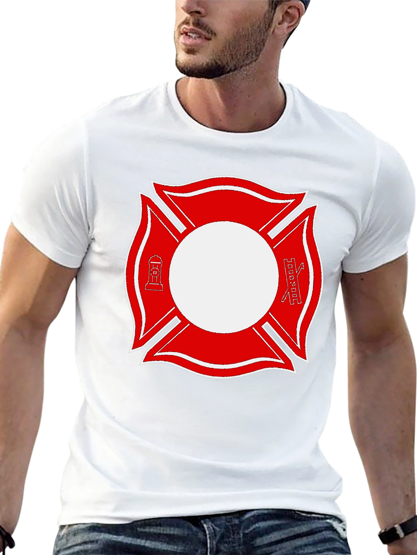 Firefighter Maltese Cross Graphic Tee
