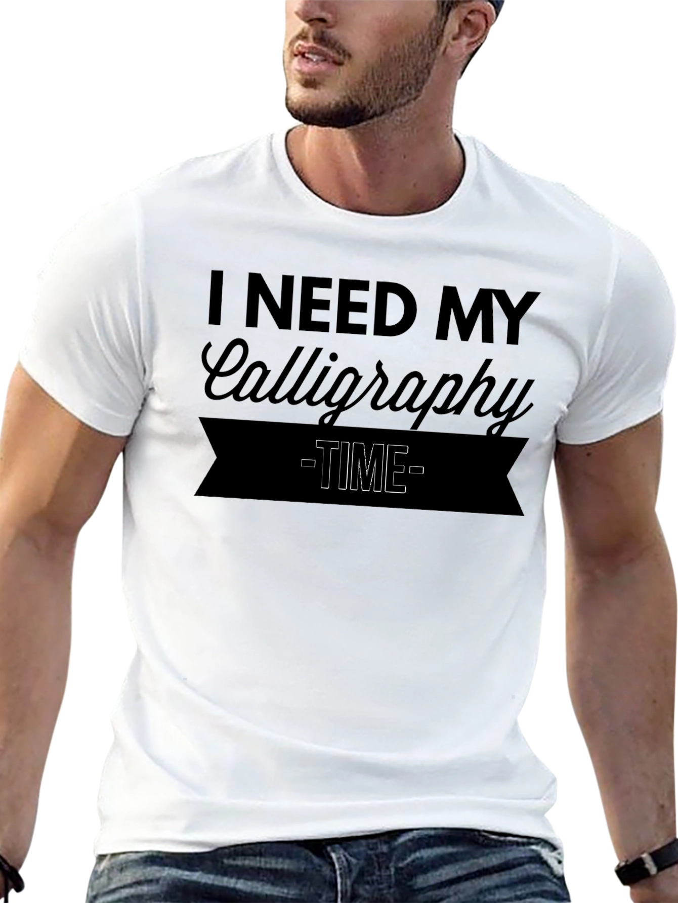 Calligraphy Time T-Shirt - Comfortable Black Tee