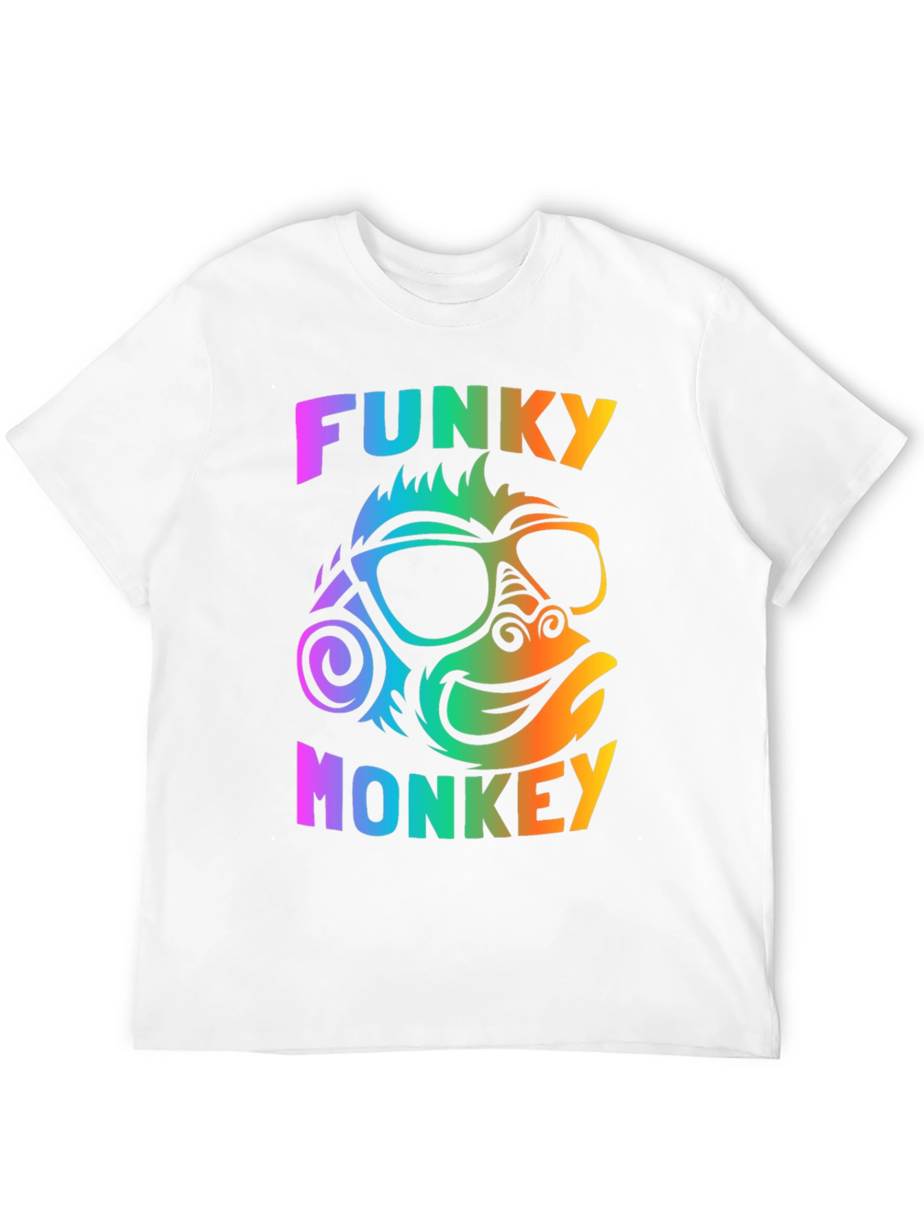 Funky Monkey Graphic Tee - Vibrant Rainbow Design