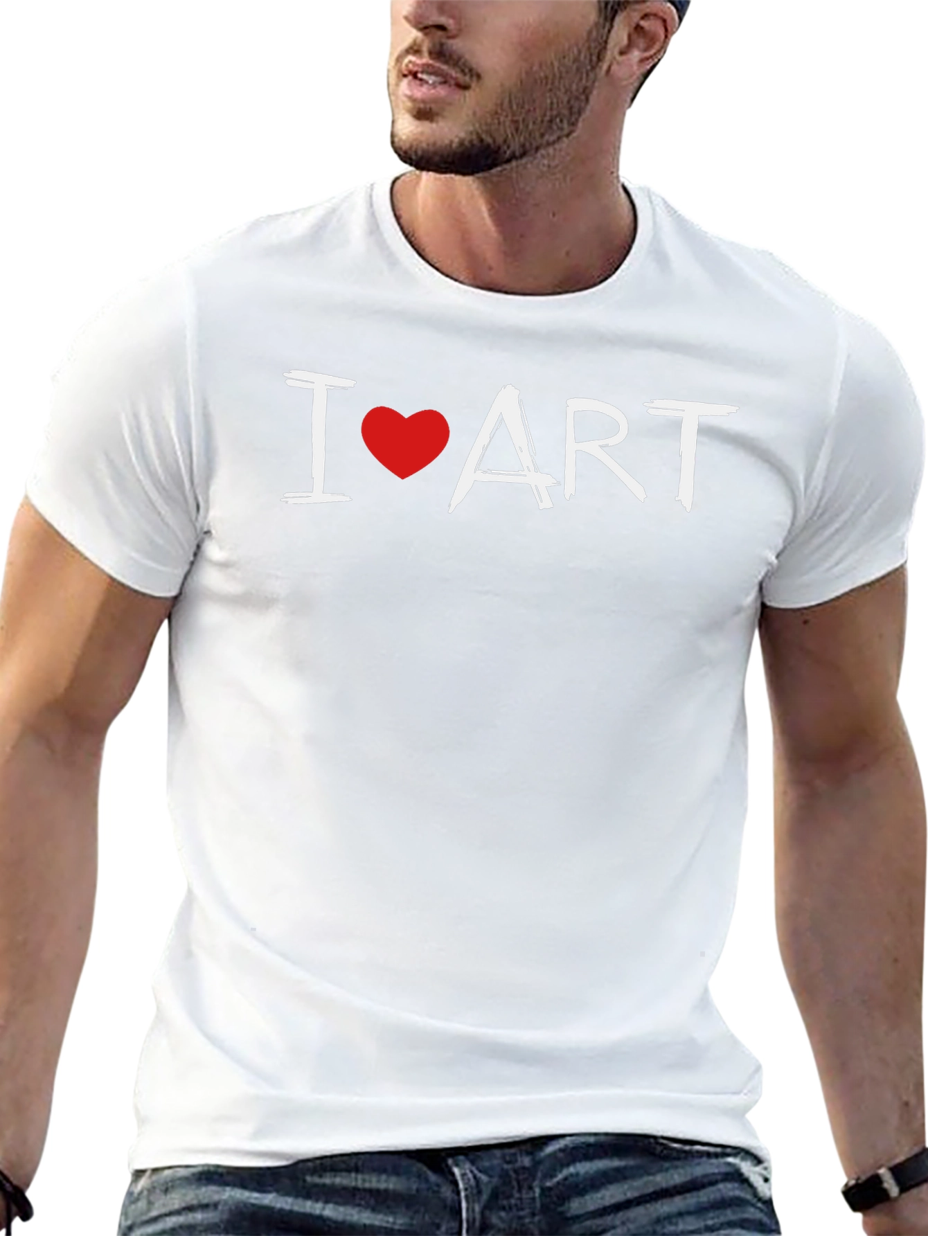 I Heart Art Graphic Tee - Trendy Artist Shirt