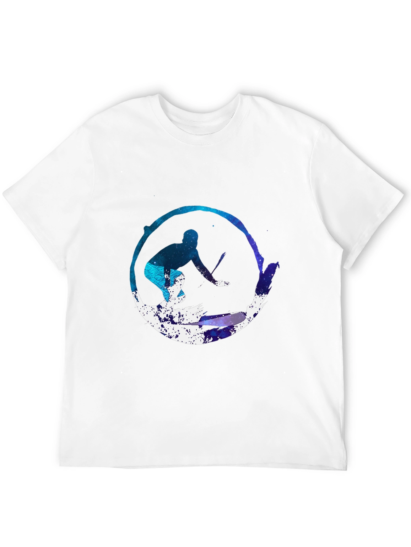 Surfer Galaxy Graphic Tee - Black