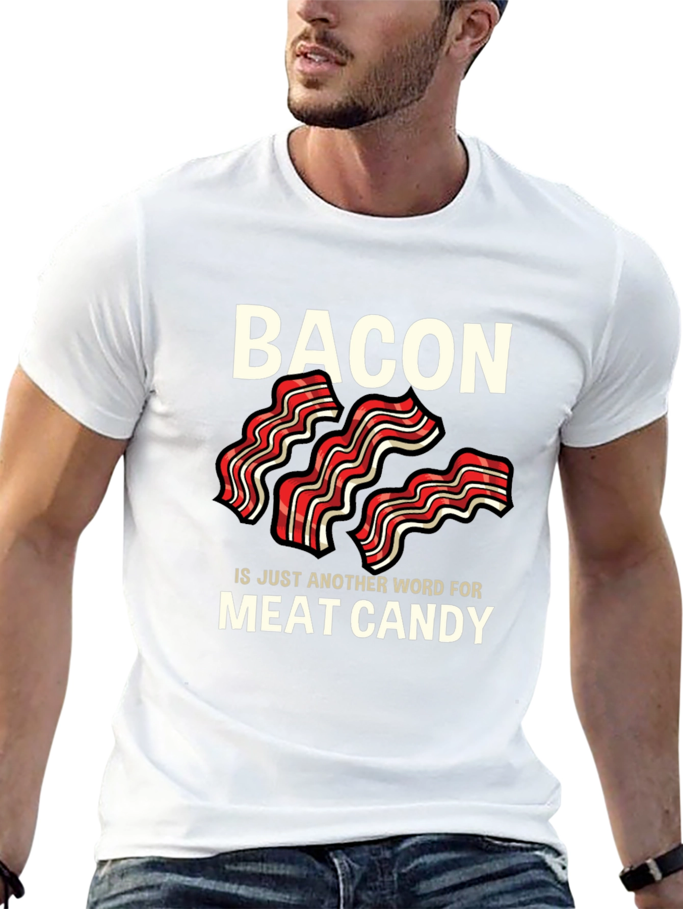 Bacon is Meat Candy Black T-Shirt
