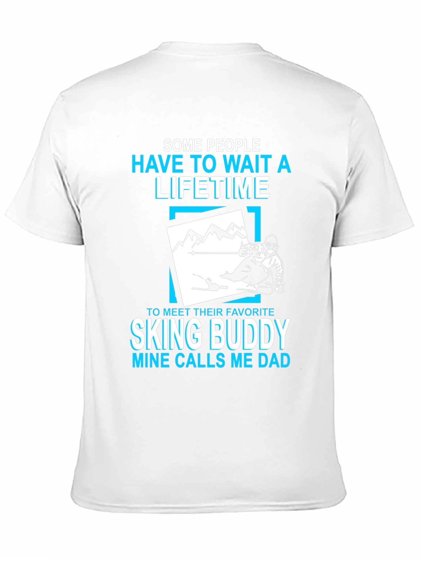 Skiing Buddy Dad T-Shirt - Fathers Day Gift