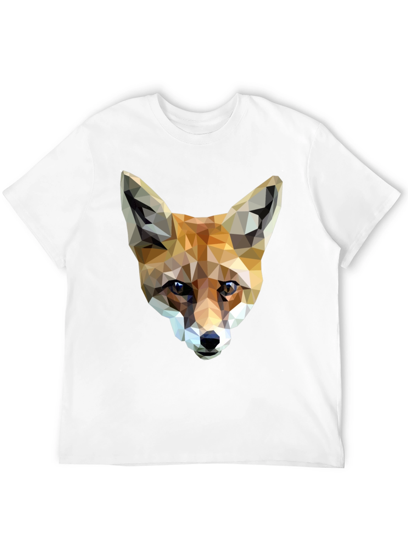 Geometric Fox Graphic Tee - Mens Black T-Shirt