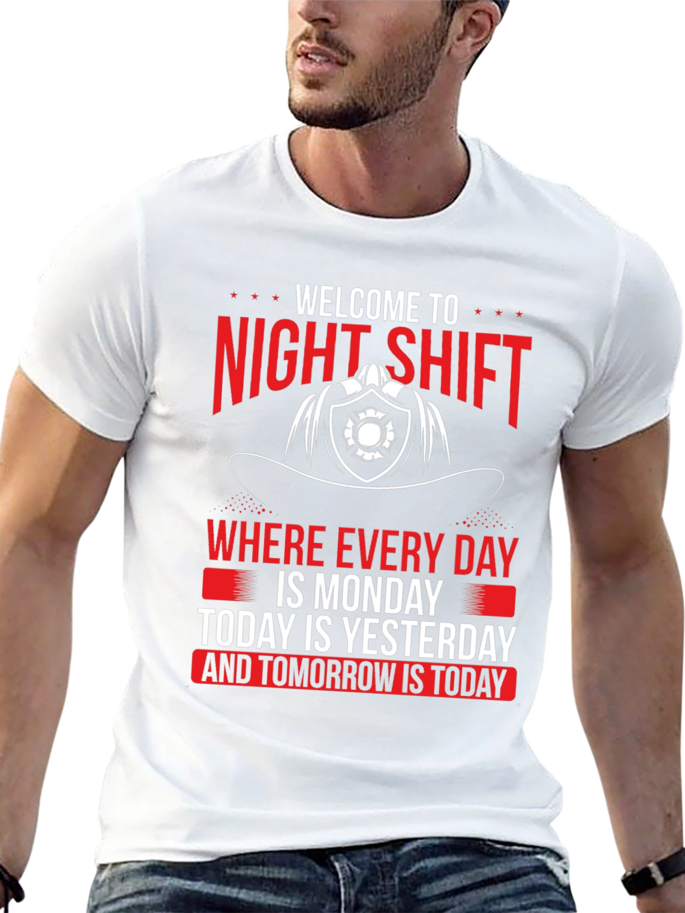 Night Shift Firefighter T-Shirt - Every Day is Monday