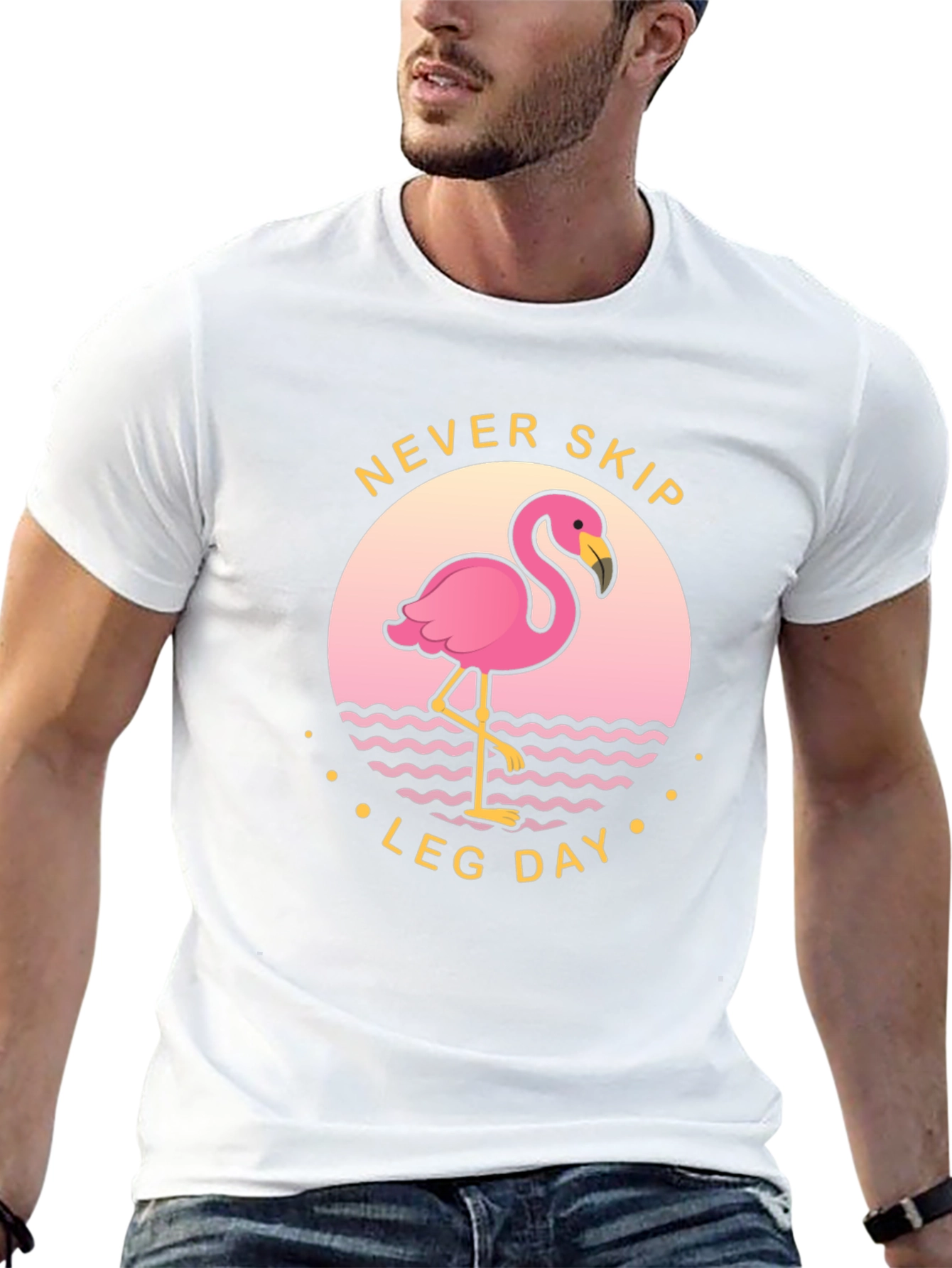Never Skip Leg Day Flamingo T-Shirt
