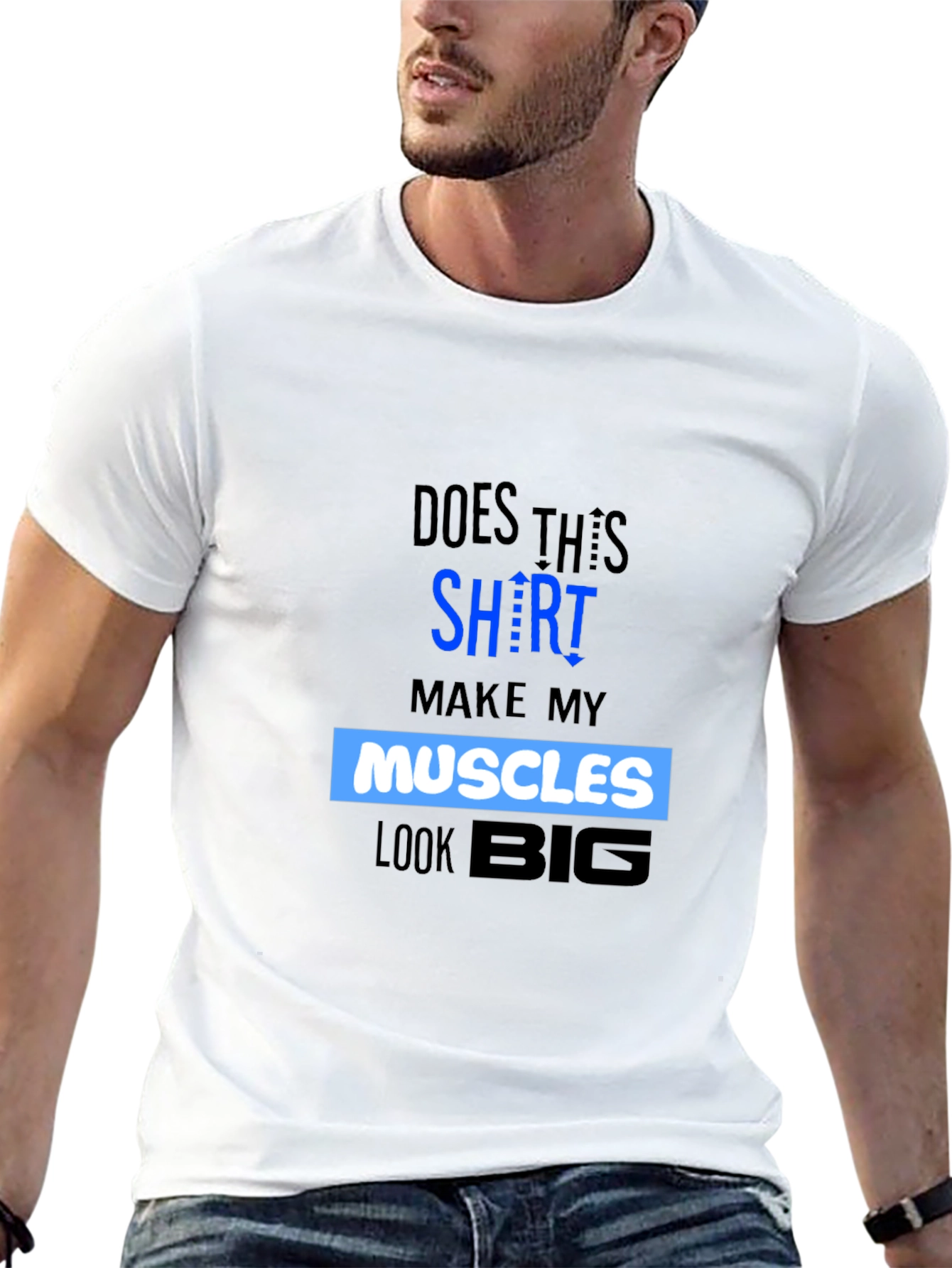 Muscles Graphic T-Shirt - Funny Gym Workout Tee