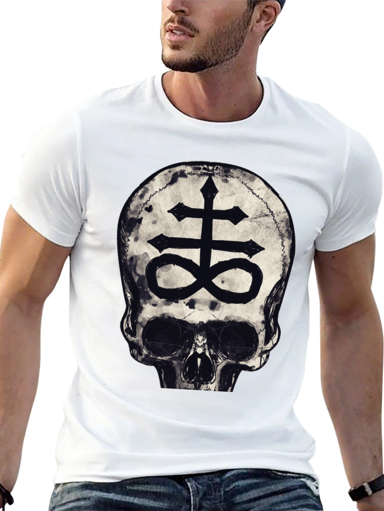 Skull Leviathan Cross Graphic Tee