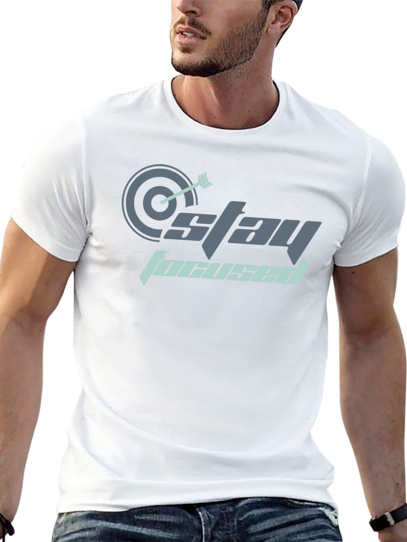 Stay Focused Graphic T-Shirt - Black