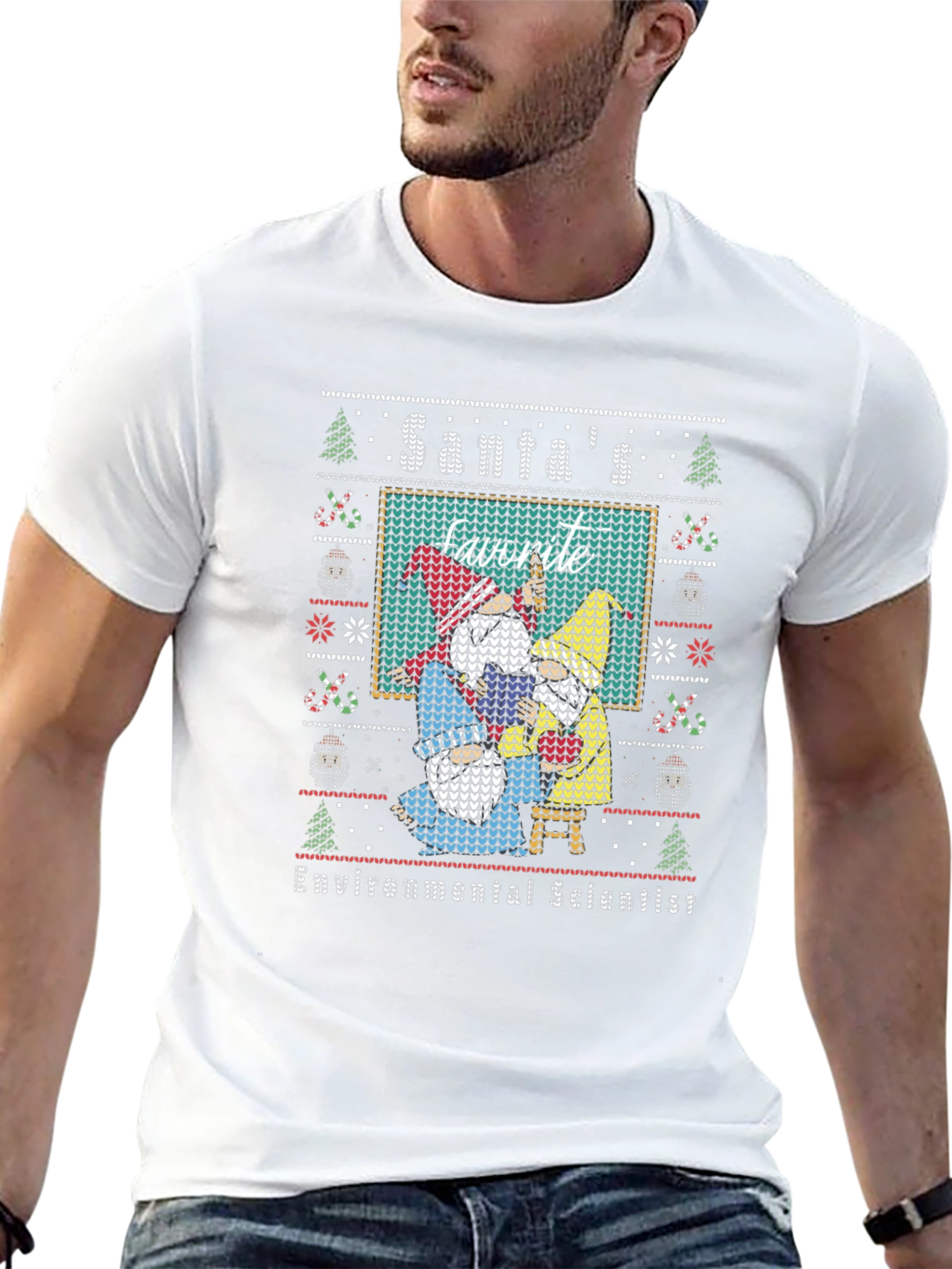 Santas Favorite Environmental Scientist Christmas T-Shirt