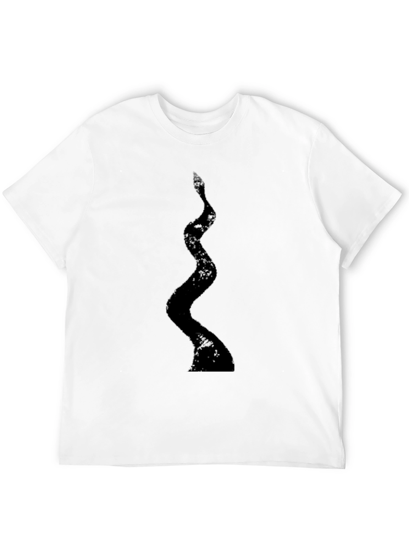 Black T-Shirt with Snake Graphic