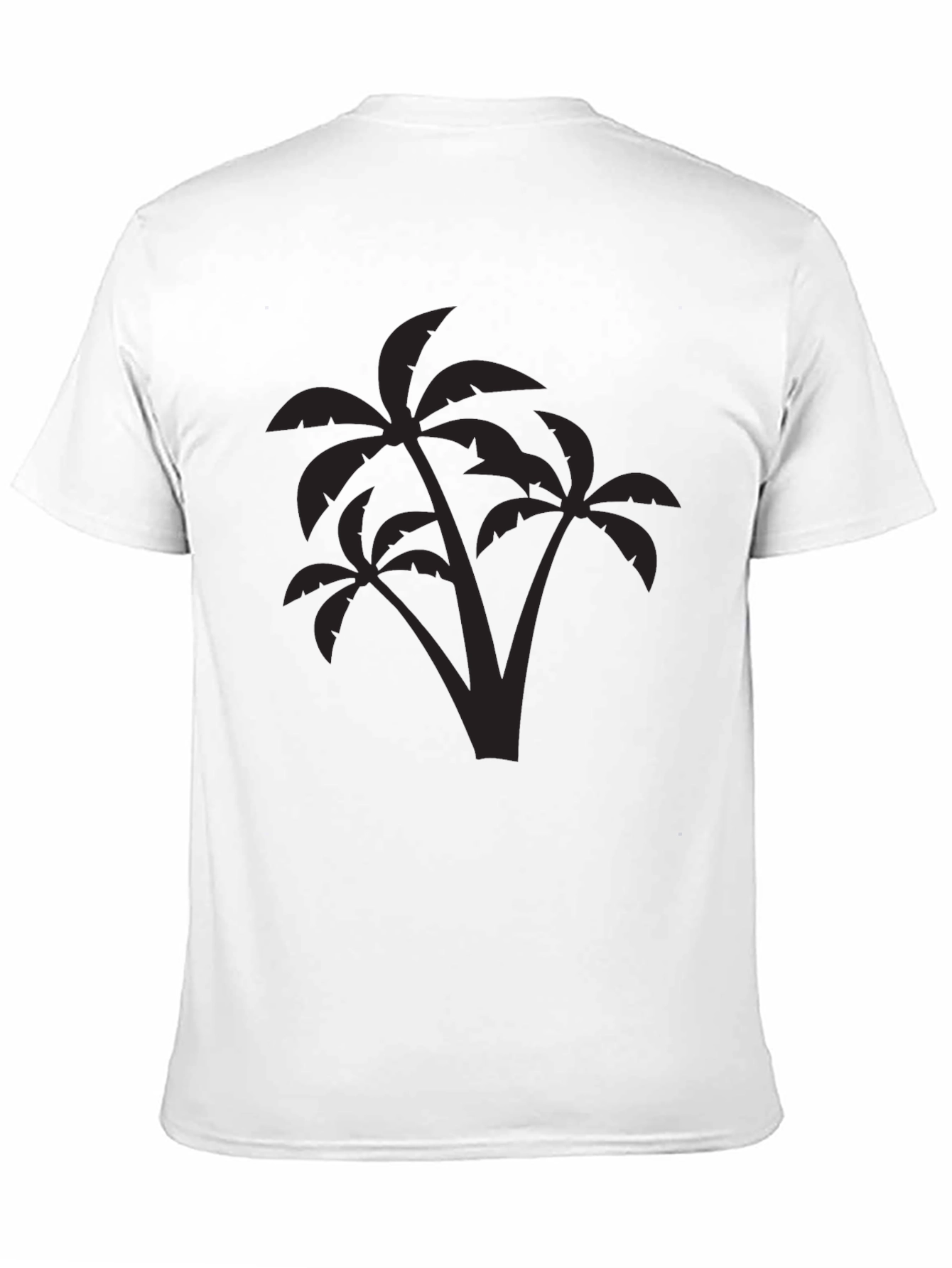 Tropical Palm Tree Graphic Black T-Shirt