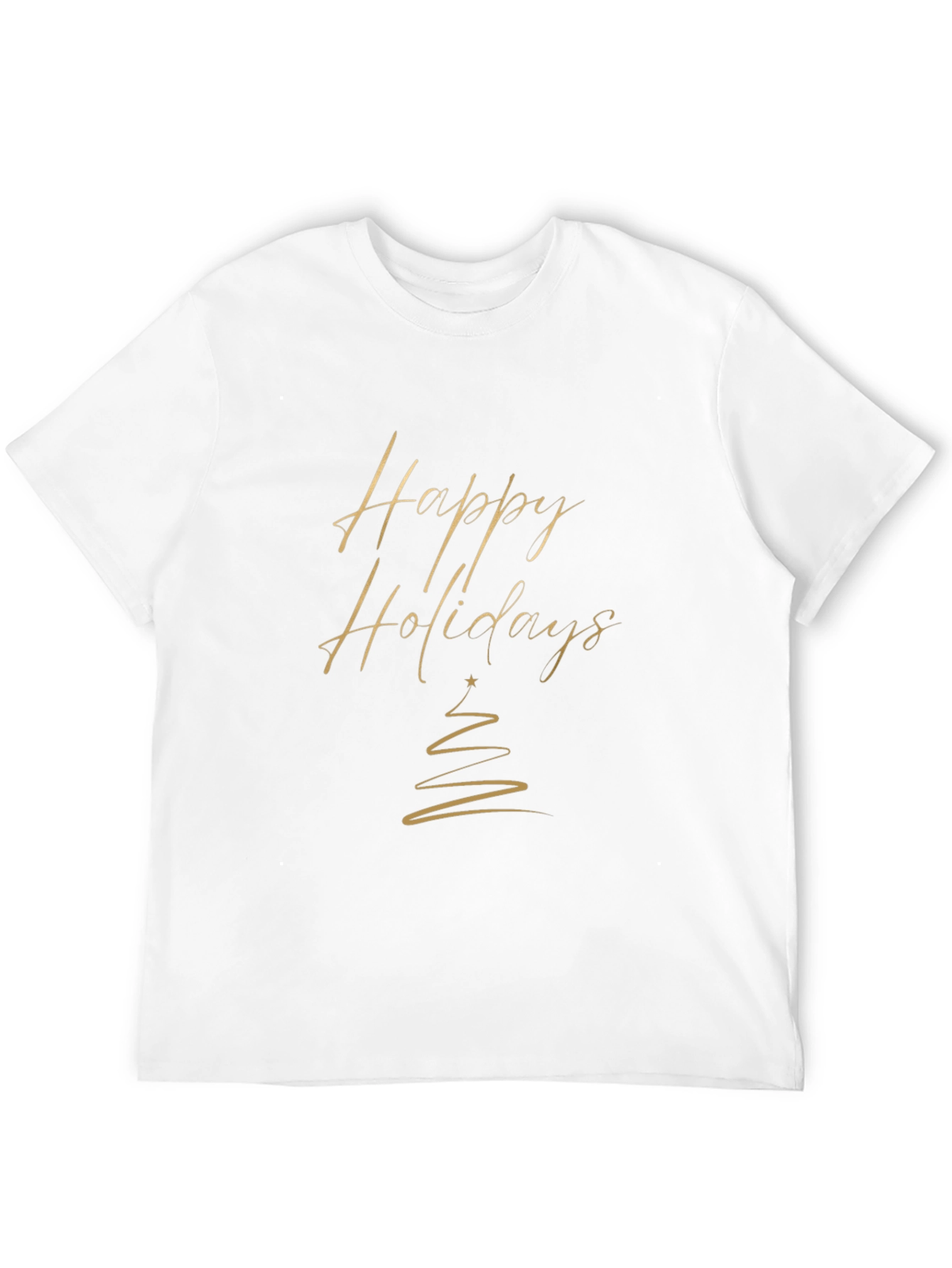 Festive Happy Holidays Black T-Shirt