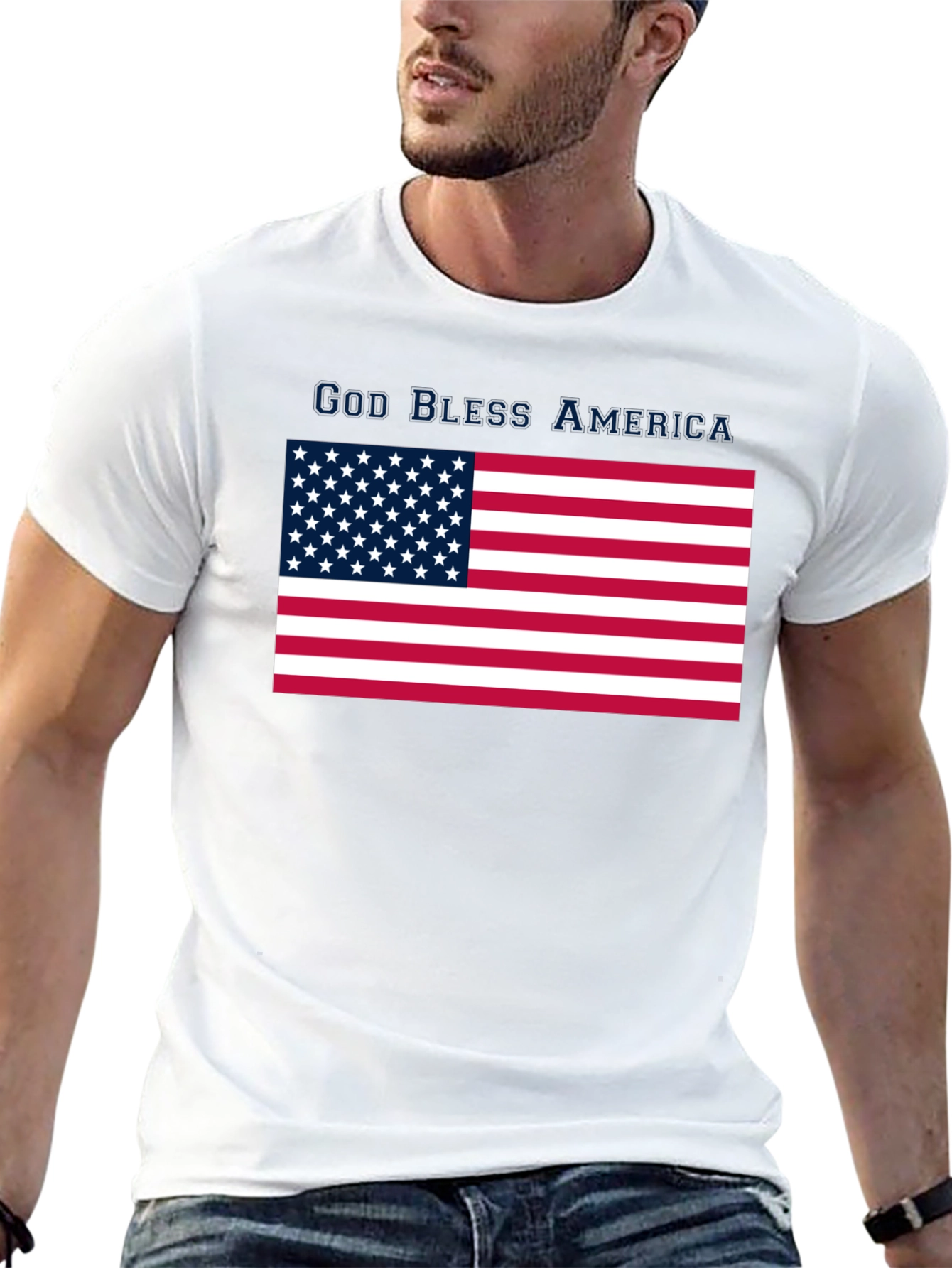 God Bless America USA Flag Patriotic T-Shirt