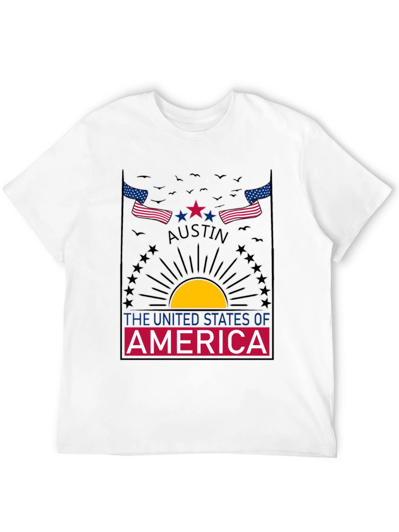 Austin USA Graphic Tee - Patriotic Design