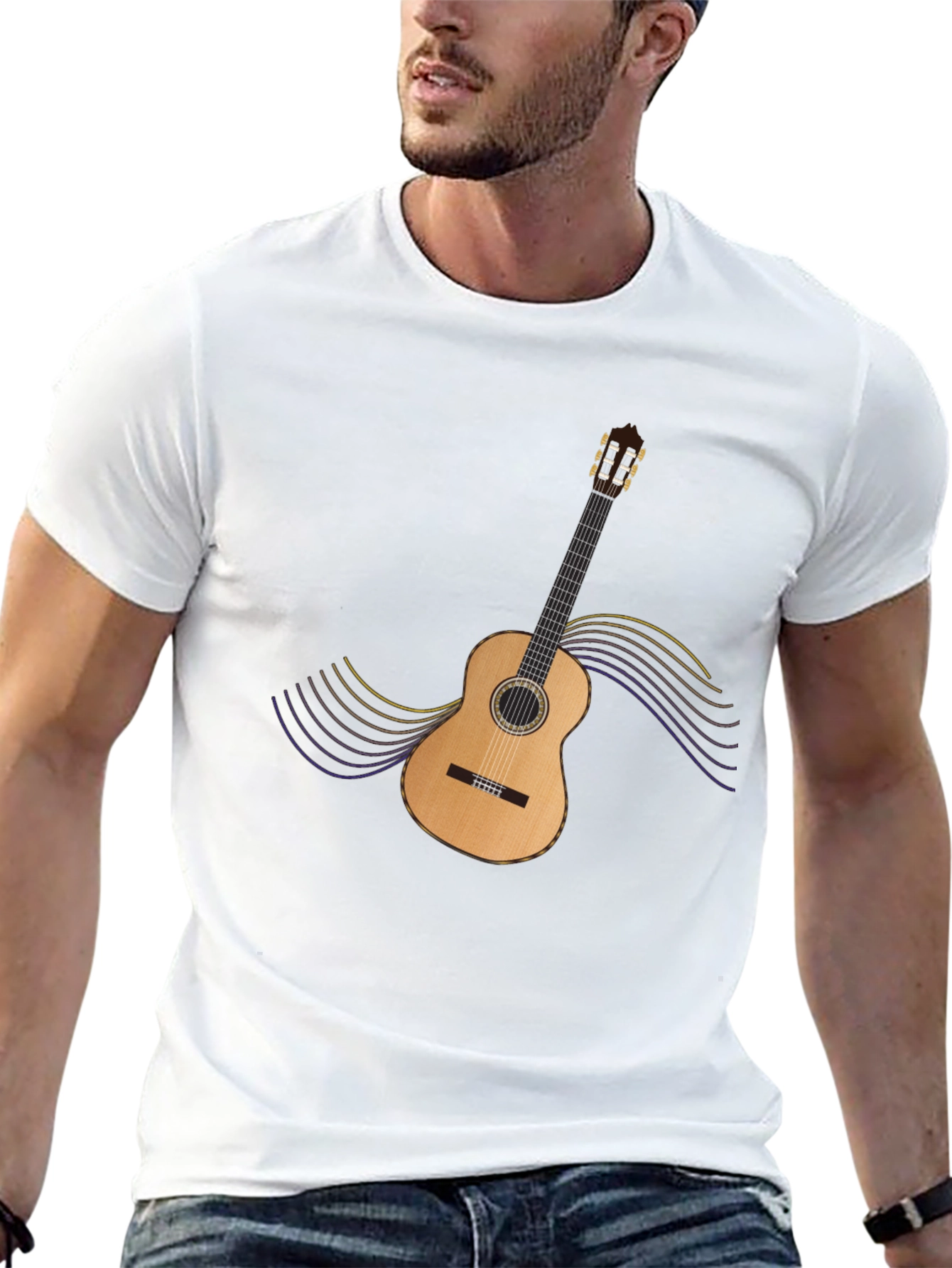 Guitar Graphic Tee - Stylish Musician T-Shirt