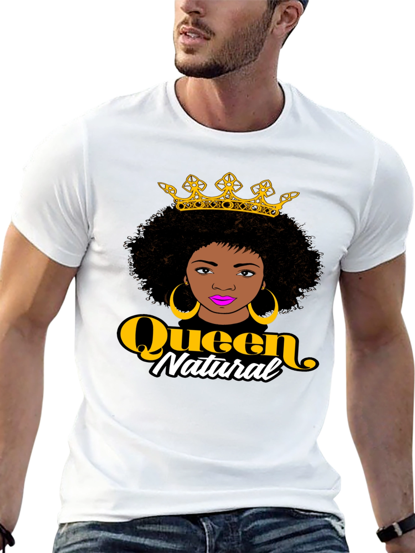 Queen Natural Graphic Black T-Shirt