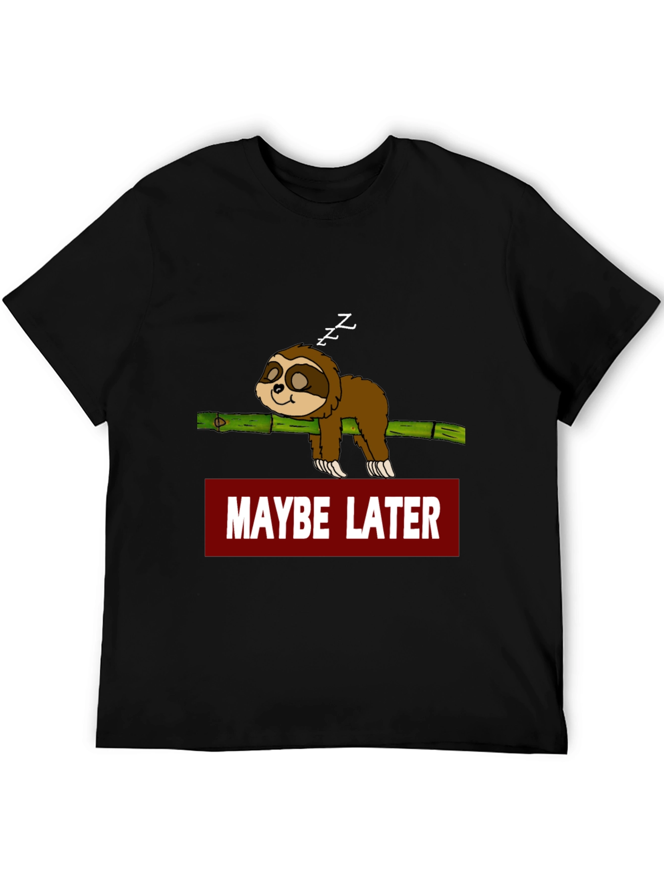 Maybe Later Sloth Graphic Tee - Relaxed Fit